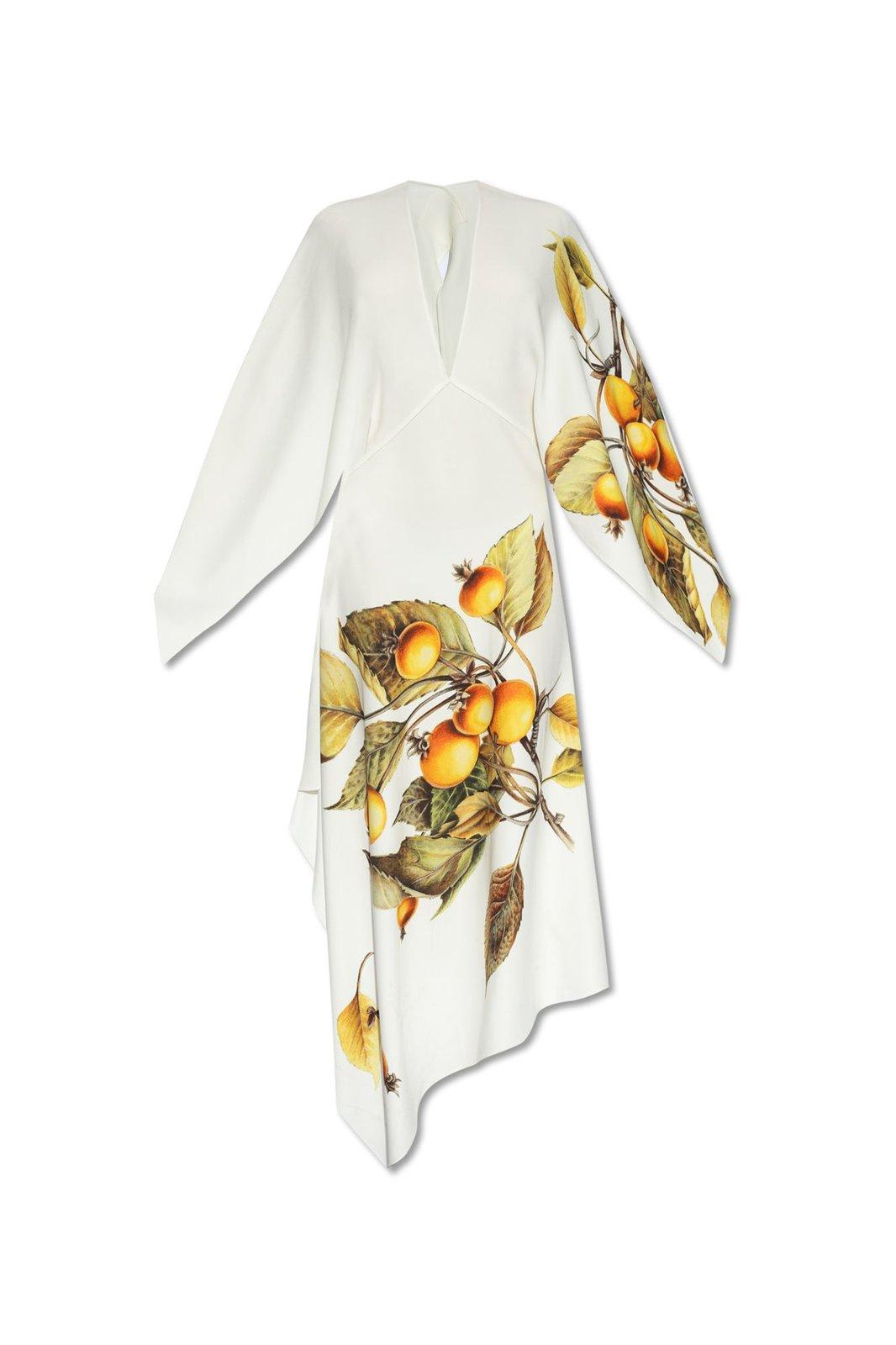 Shop Ferragamo Asymmetric Open-back Midi Dress In White