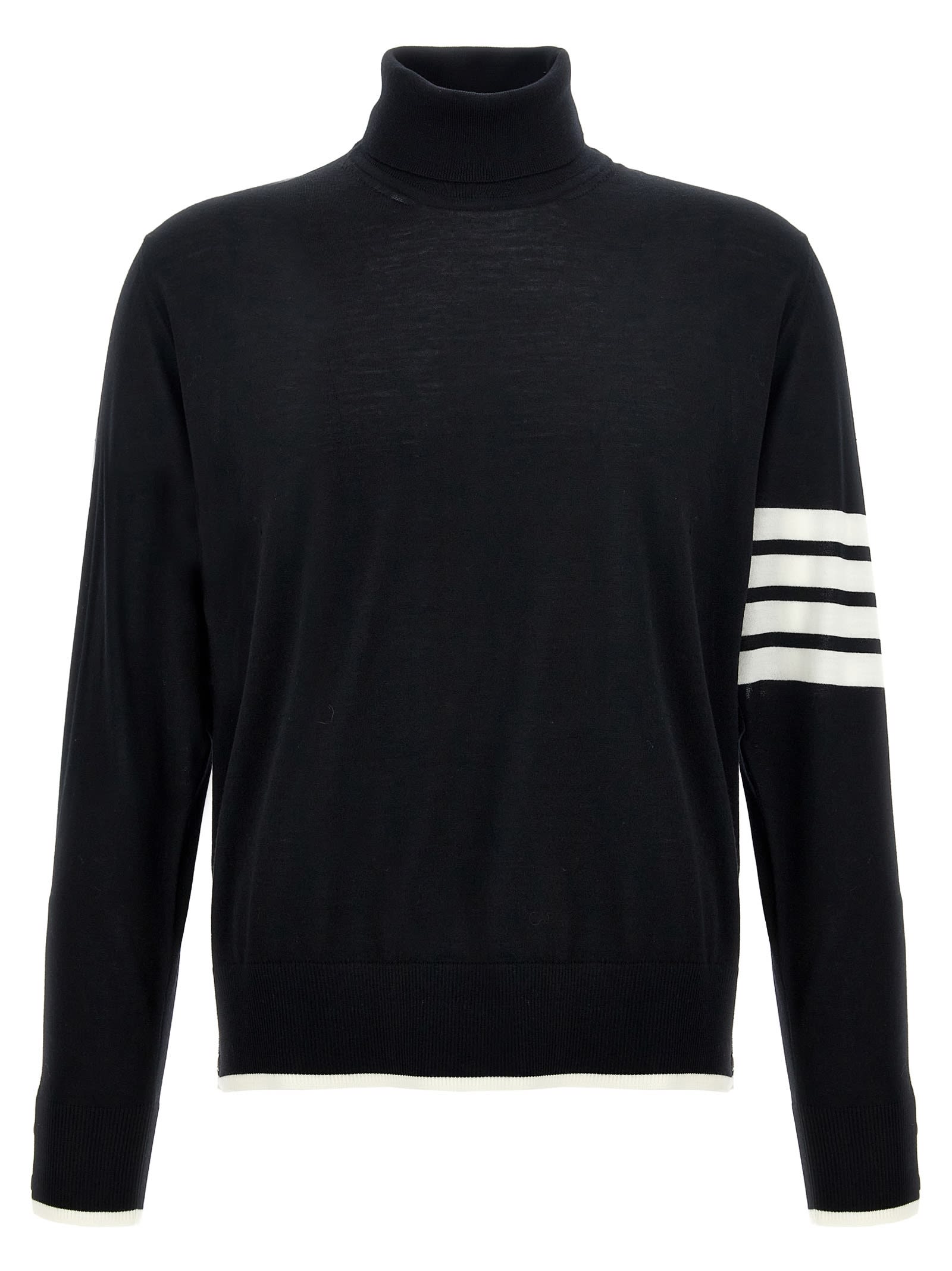 Shop Thom Browne 4 Bar Sweater In Black