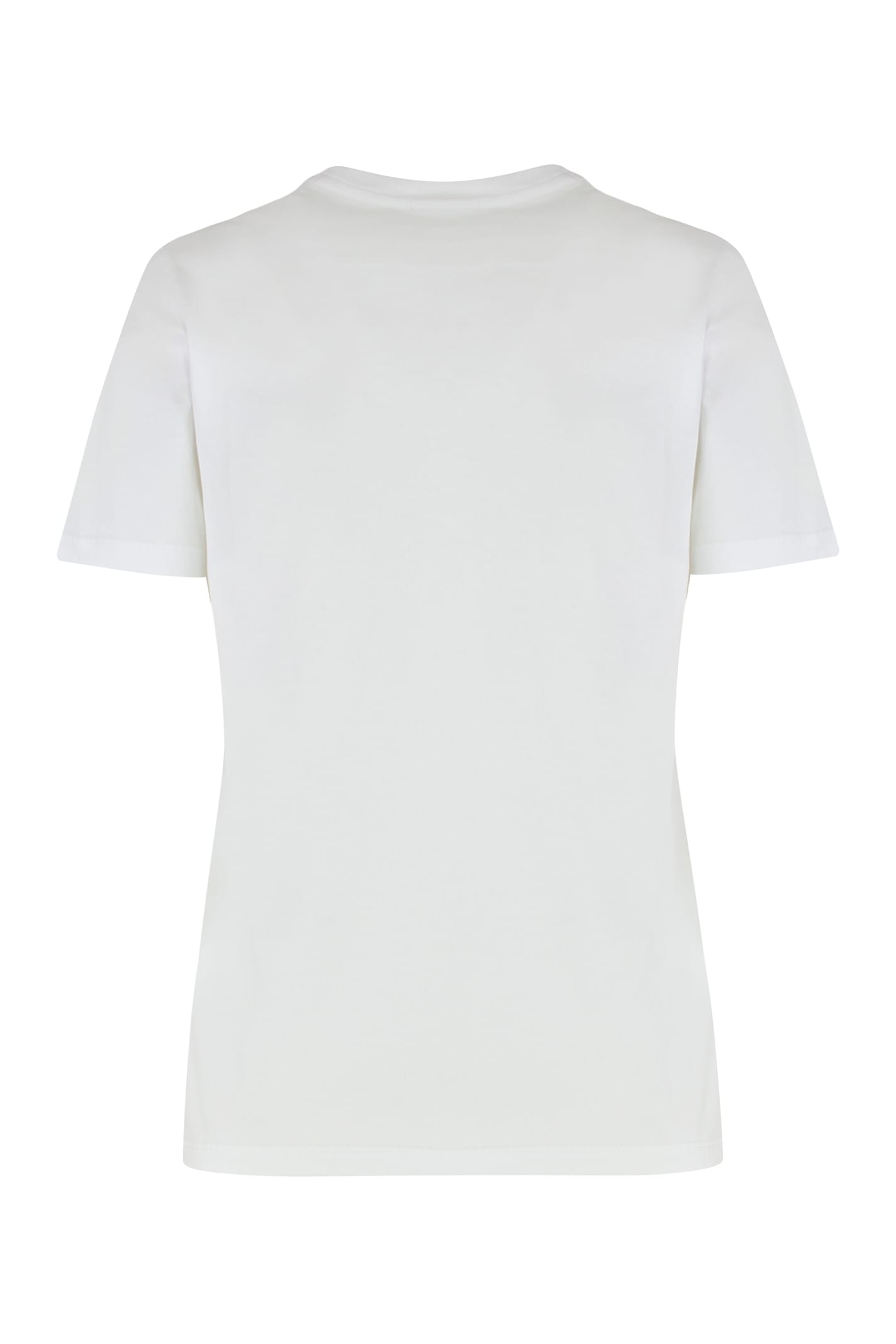 Maison Kitsuné T-shirt Crew Neck In Cotton In White