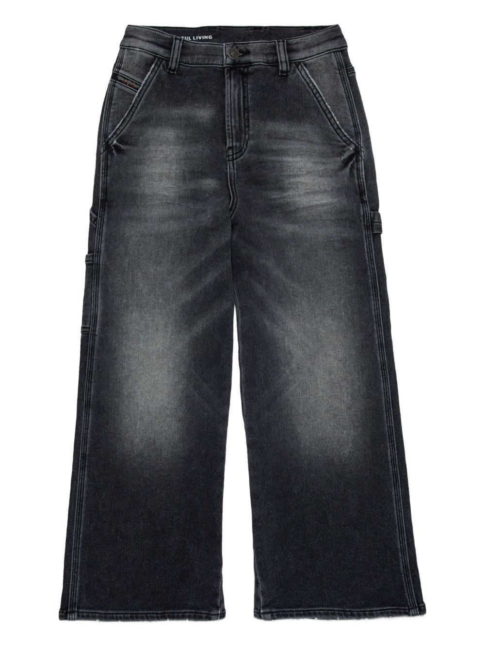 Diesel Kids D-argjx-work-j Jeans In Black