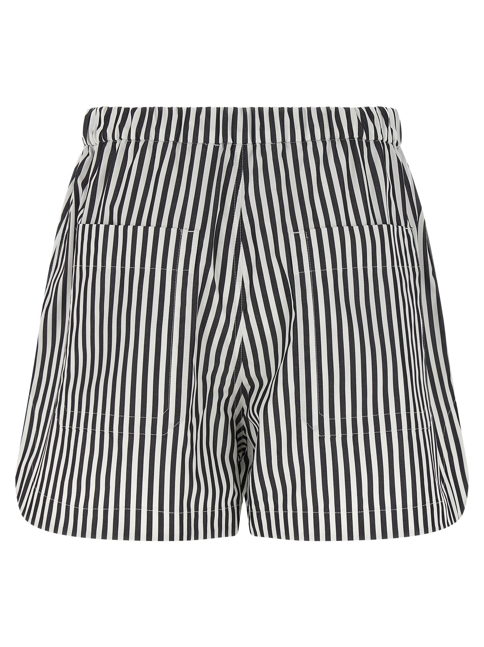 Sportmax Muscari Shorts In White/black