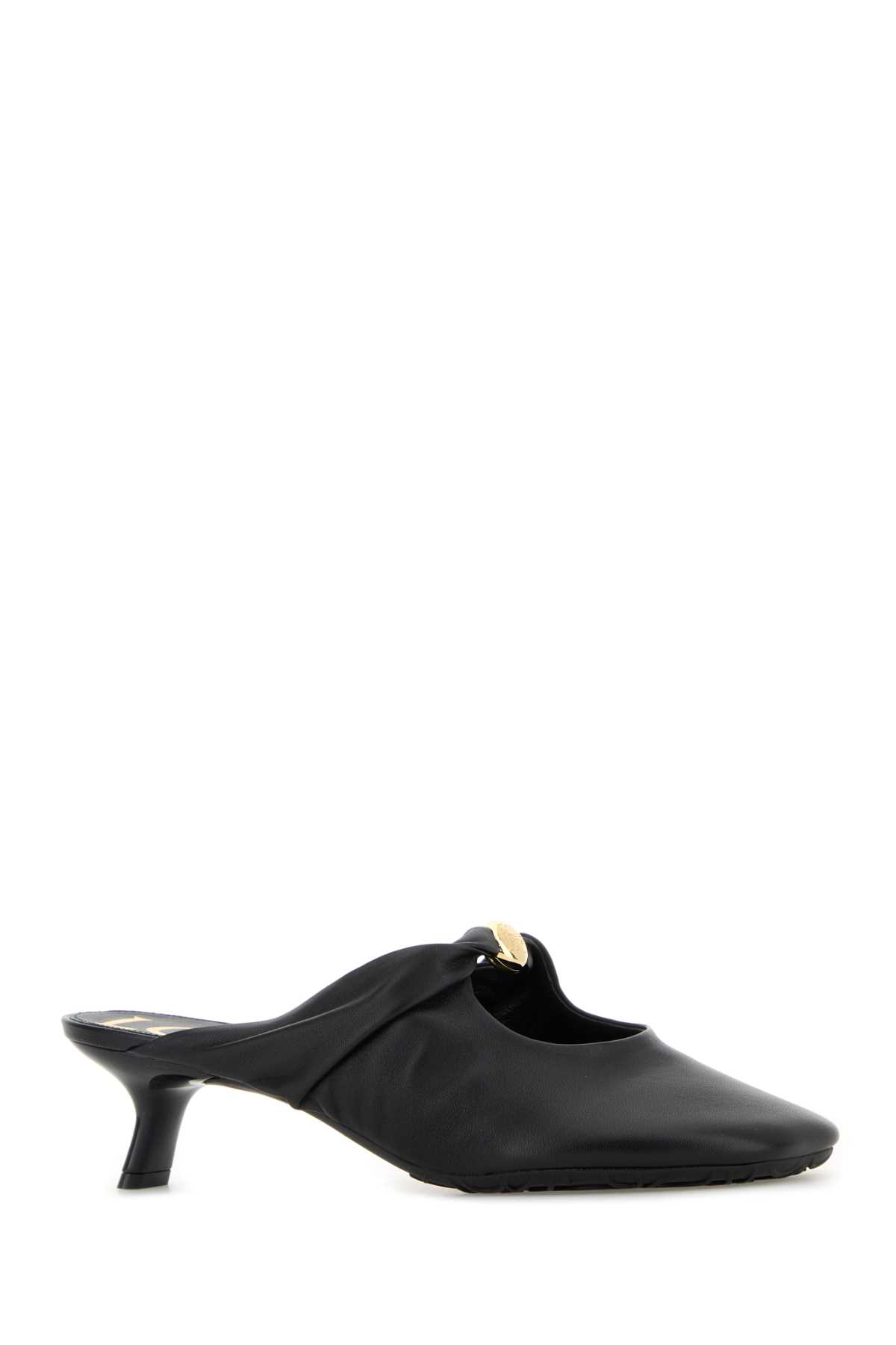 Loewe Nappa Leather Pebble Mules In Black