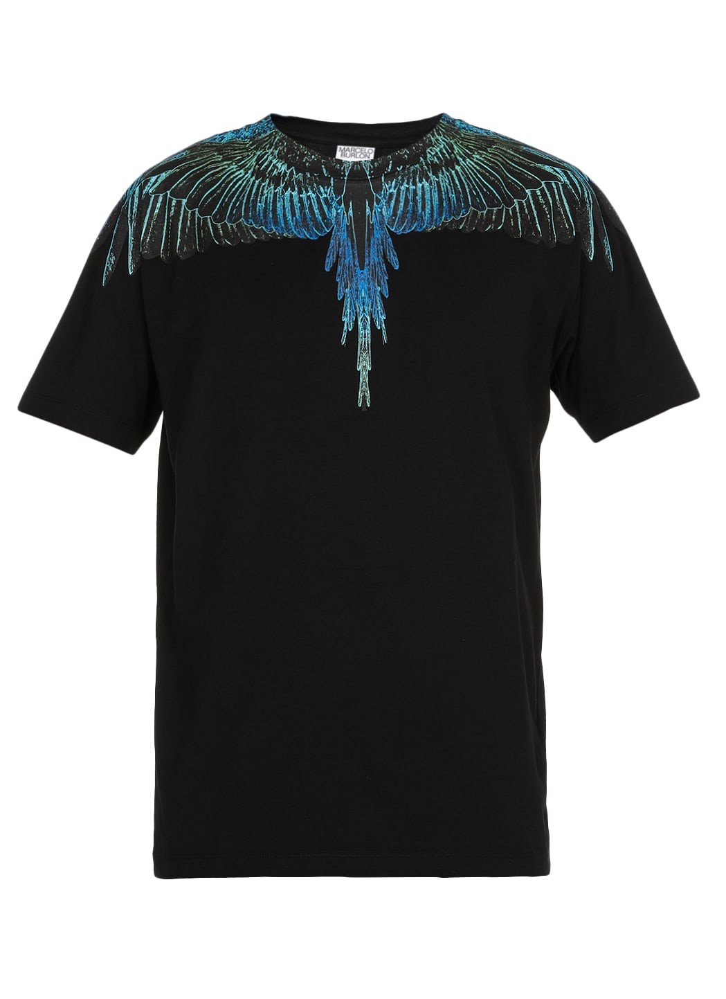 Click to view more detailed imagery on our partner's website Marcelo Burlon County Of Milan T-shirt With Print In Black Blue