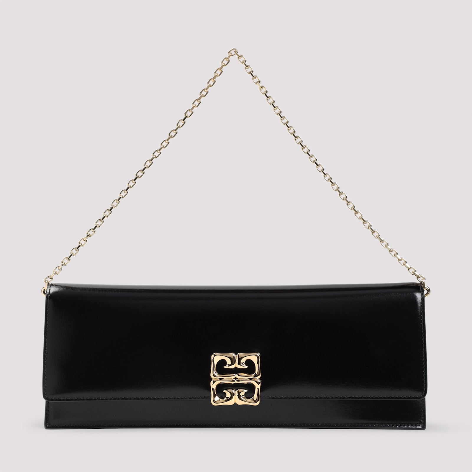 Givenchy Black Calf Leather 4g Liquid Clutch Bag In Black