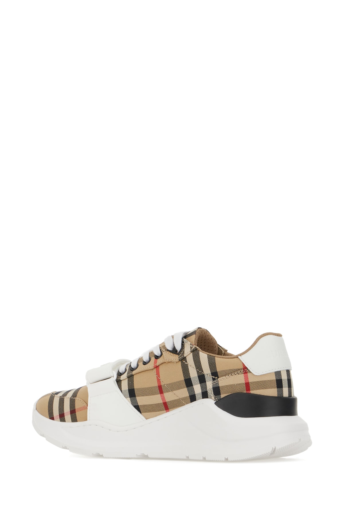 Shop Burberry Multicolor Leather And Fabric Sneakers In A7028