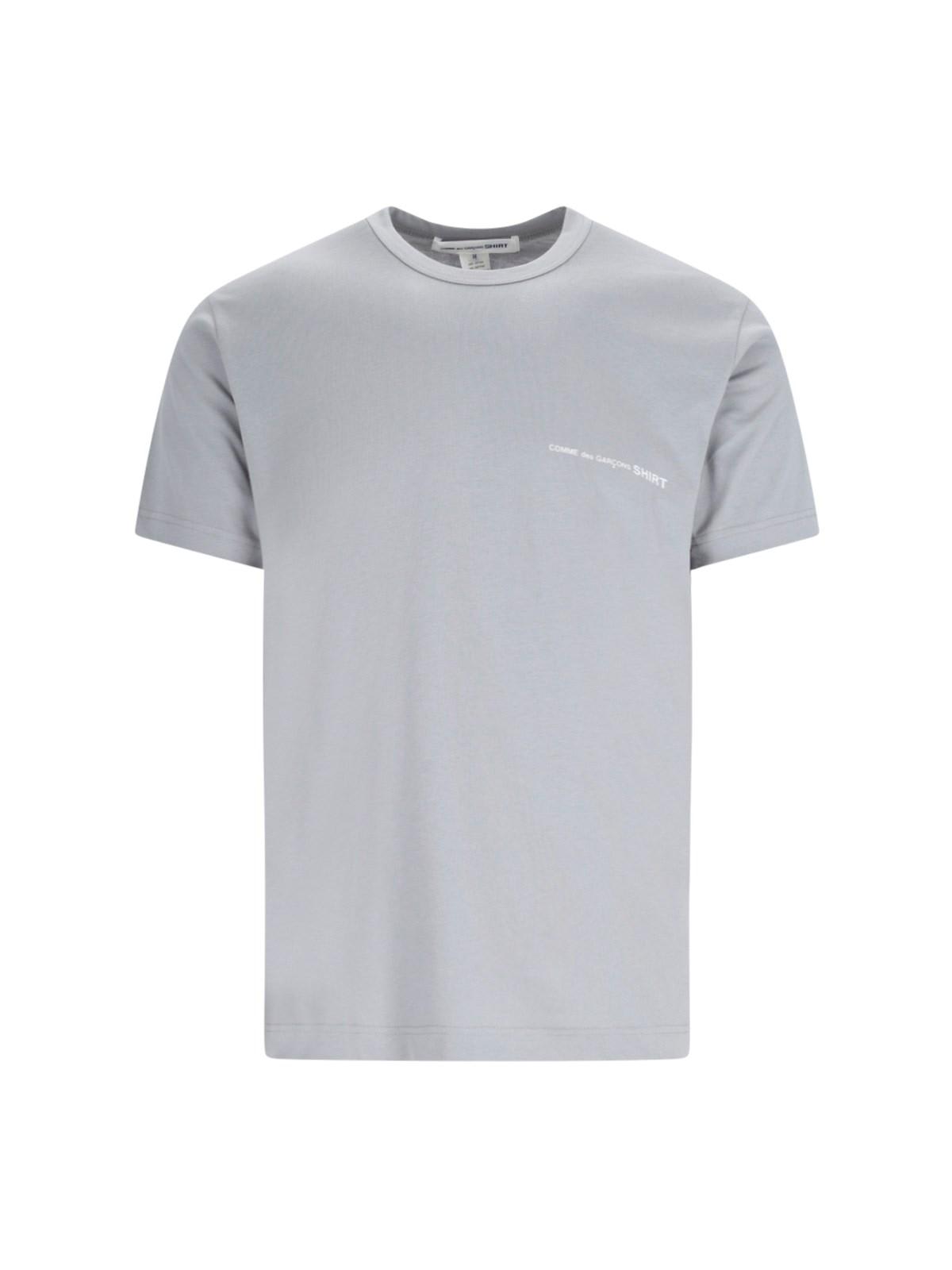 Shop Comme Des Garçons Shirt Logo T-shirt In Grey