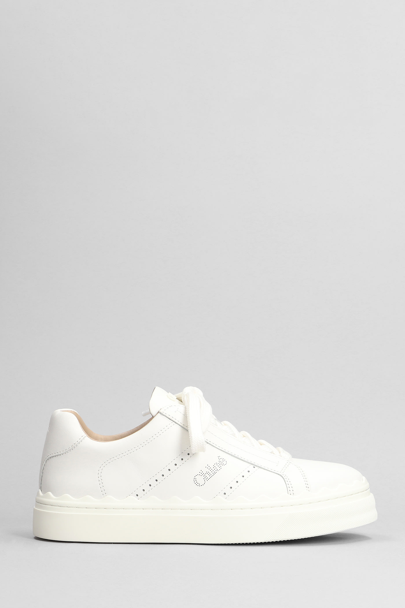 CHLOÉ LAUREN SNEAKERS IN WHITE LEATHER