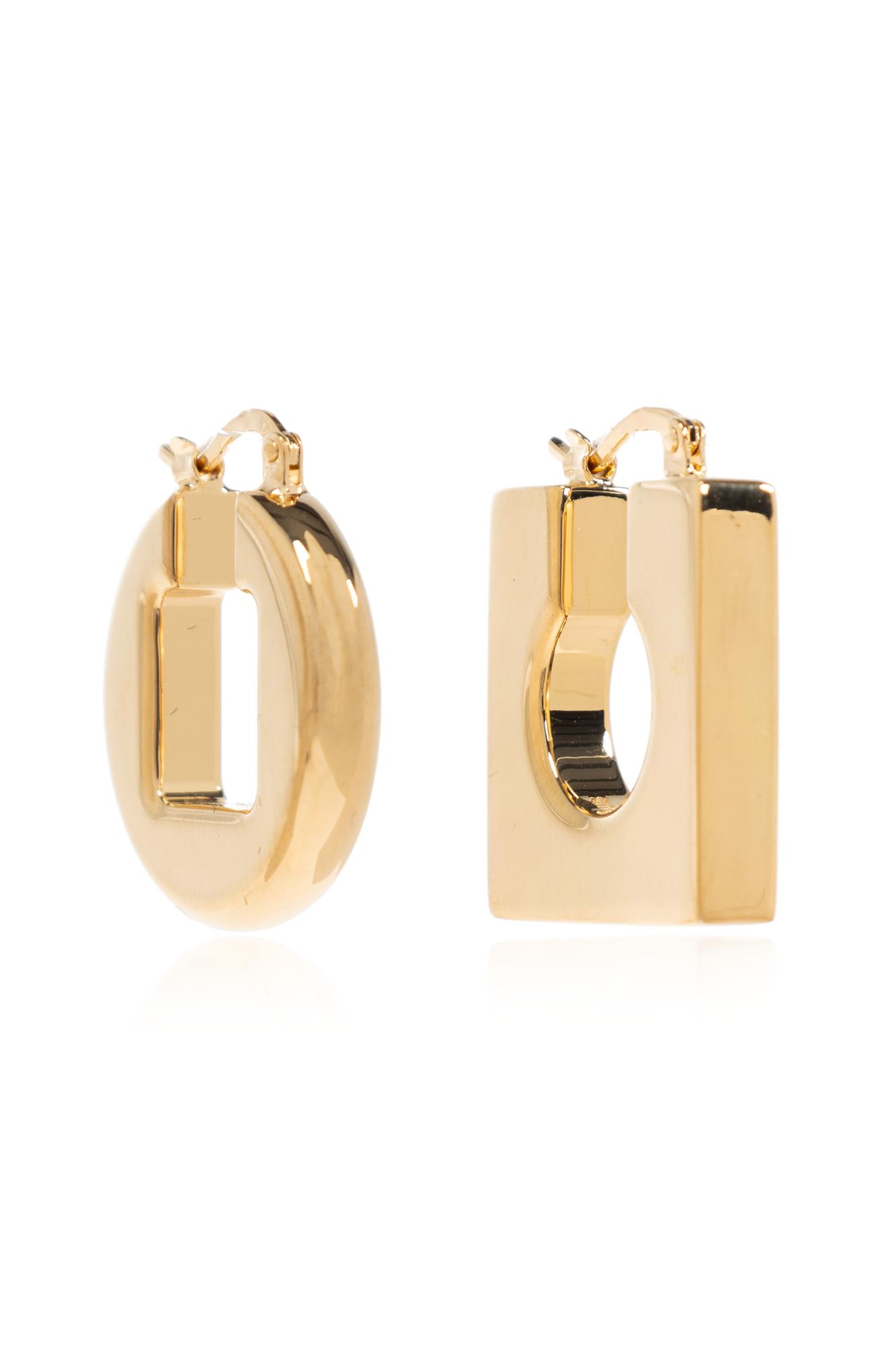 Jacquemus Les Boucles Rond Carré In Gold