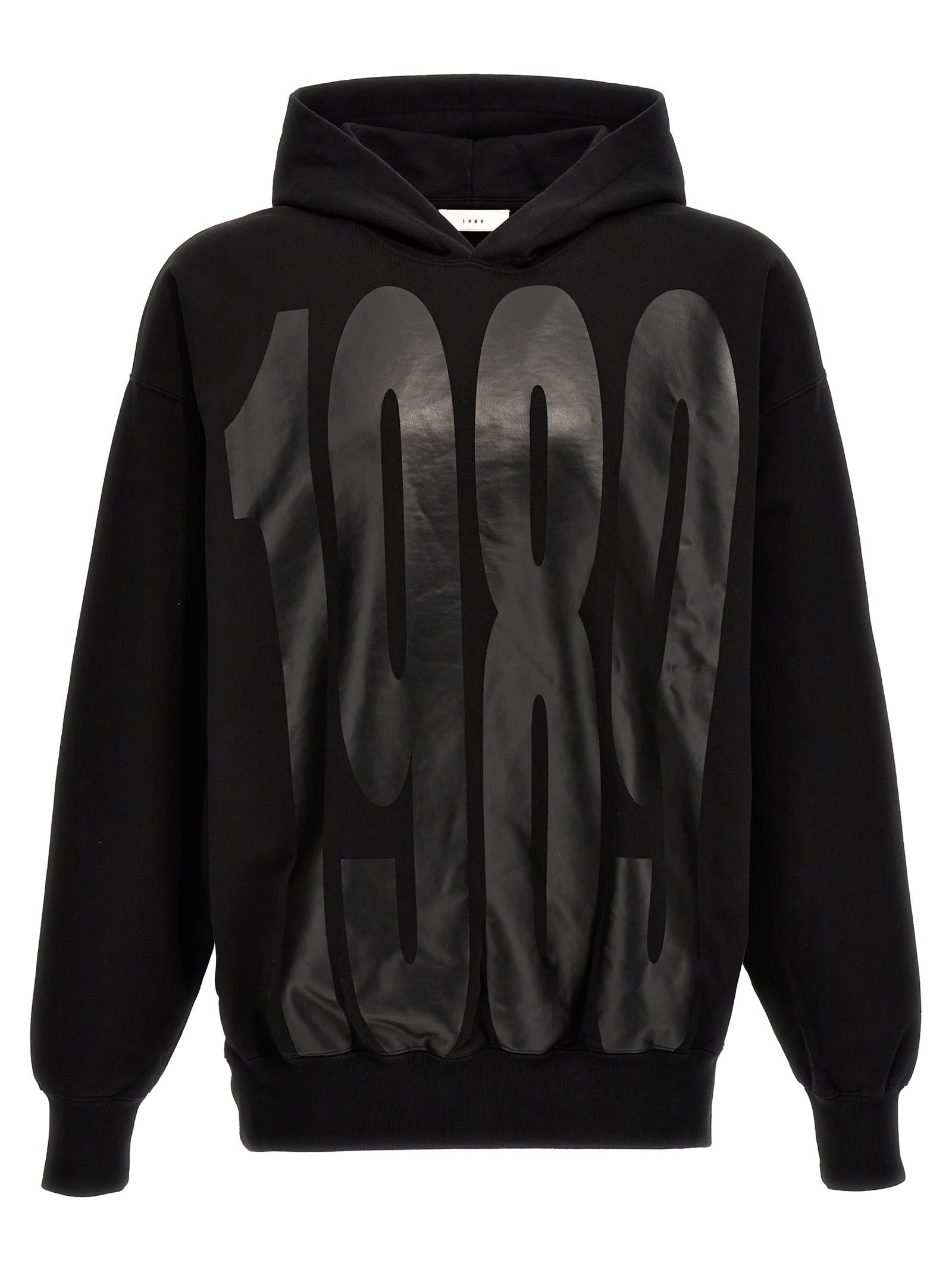 Shop 1989 Studio 1989 Faded Logo Hoodie In Black