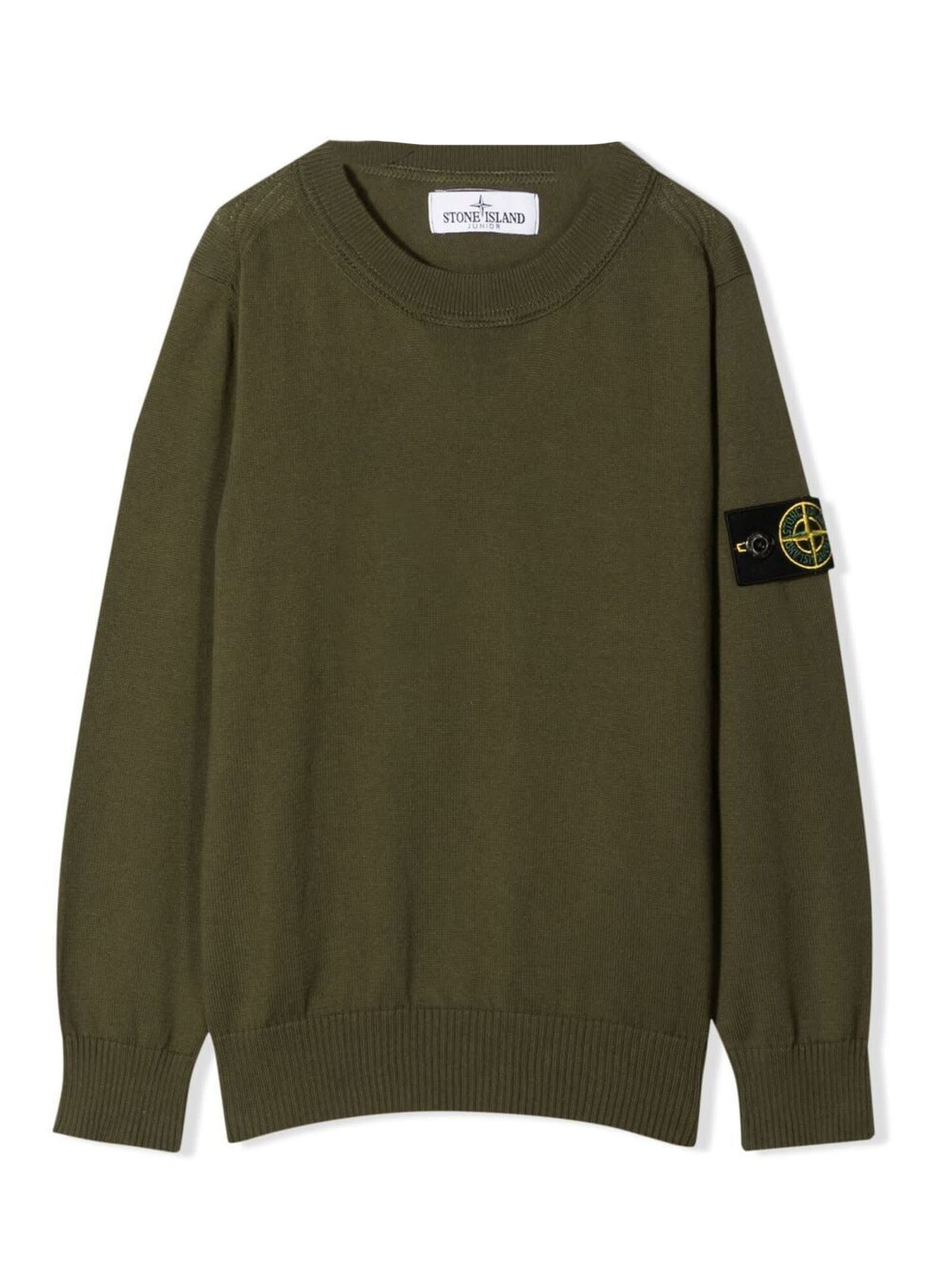 Stone Island Green Cotton Sweatshirt