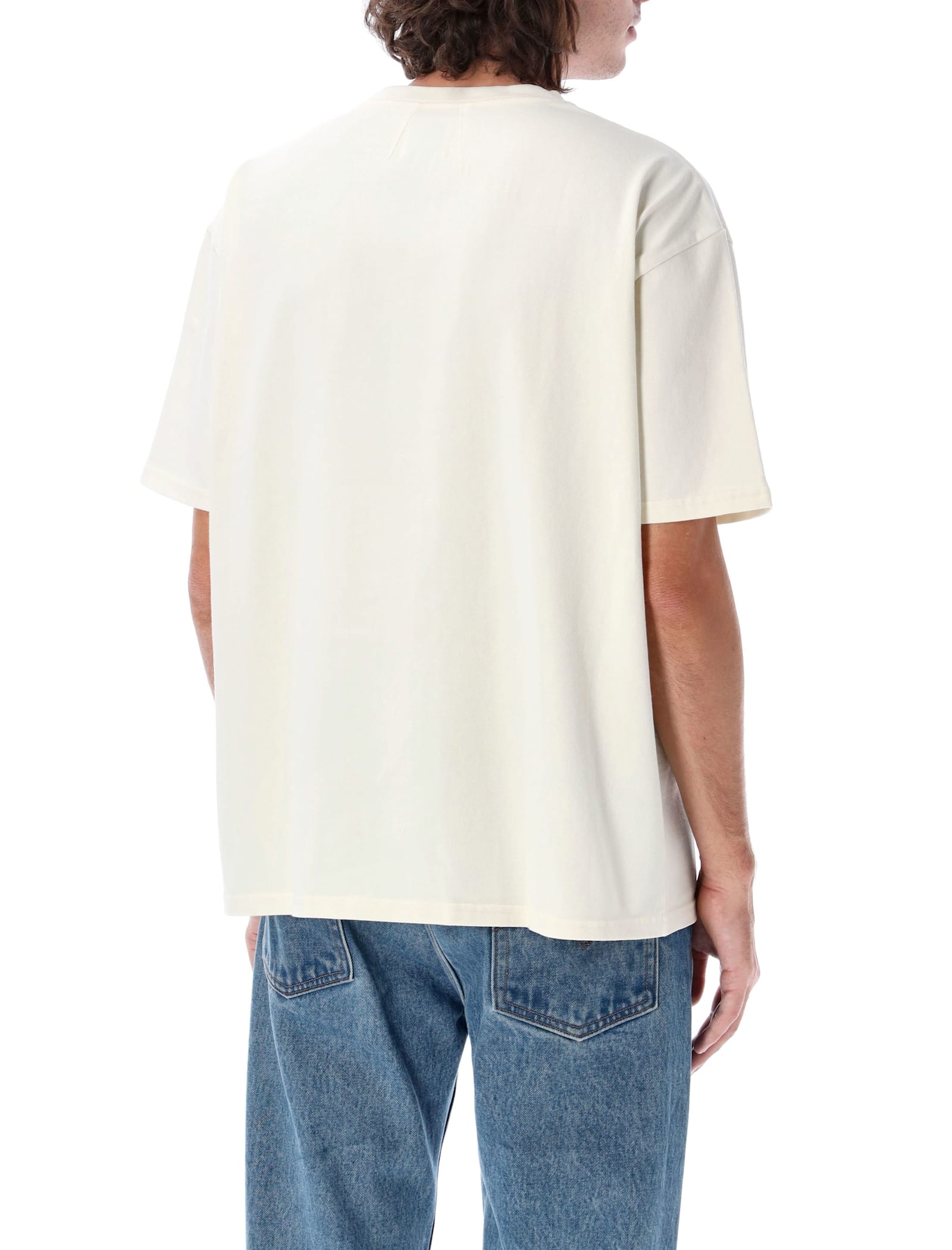 Shop Rhude Warning Logo T-shirt In Vntg White