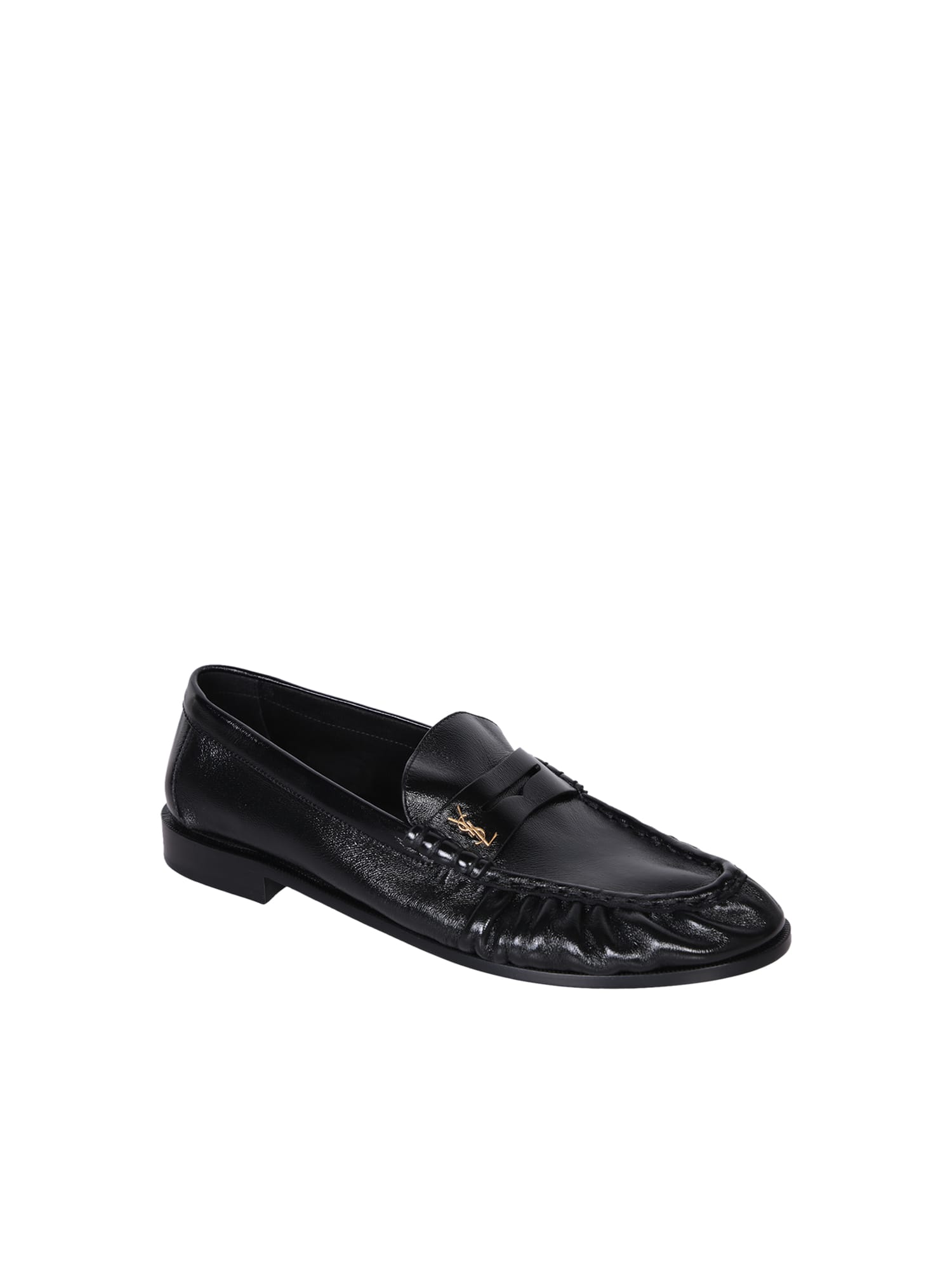 Shop Saint Laurent Le Loafer Penny Black