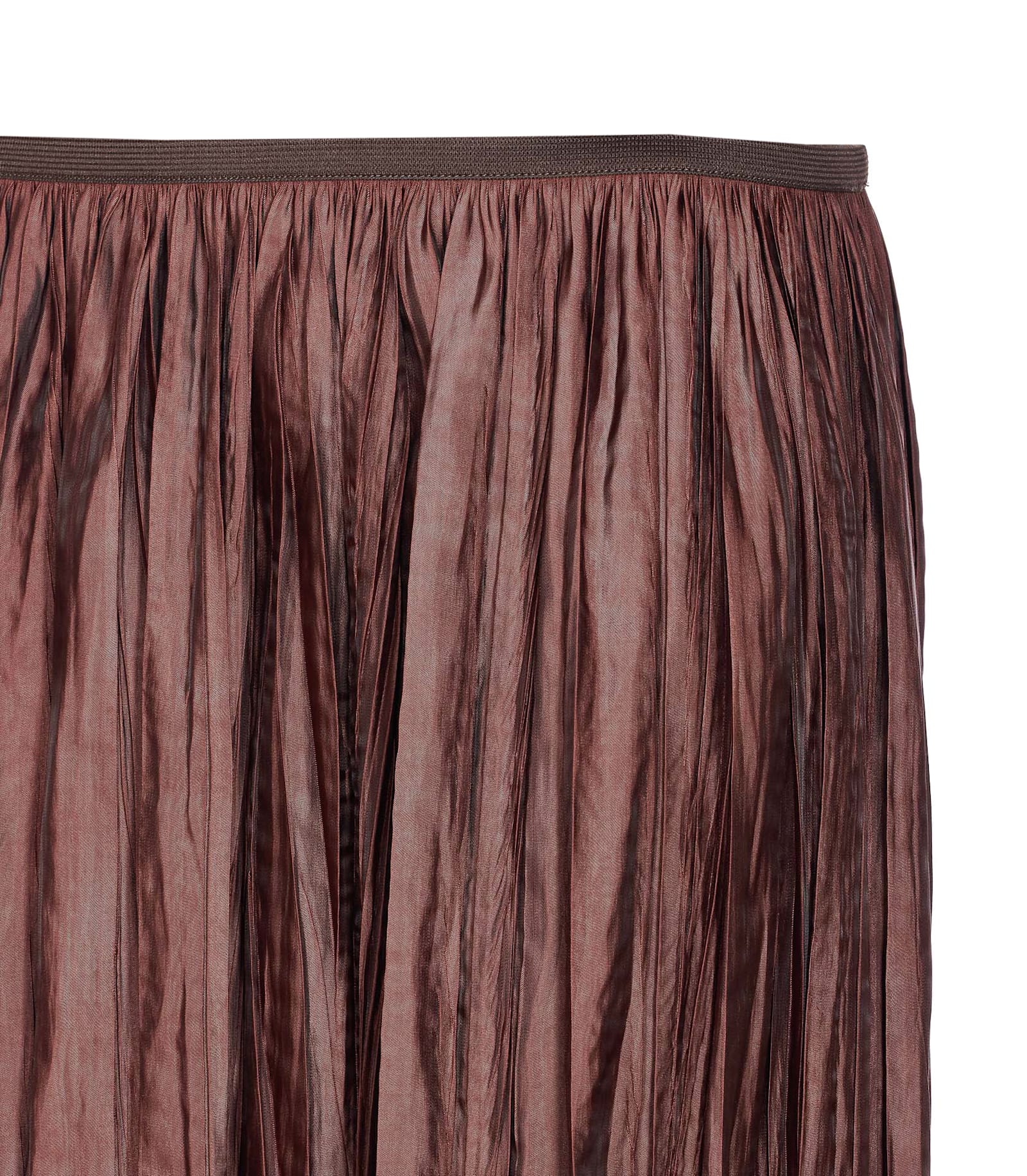Roberto Collina Crinkled Texture Midi Pleated Sheer Overlay Skirt