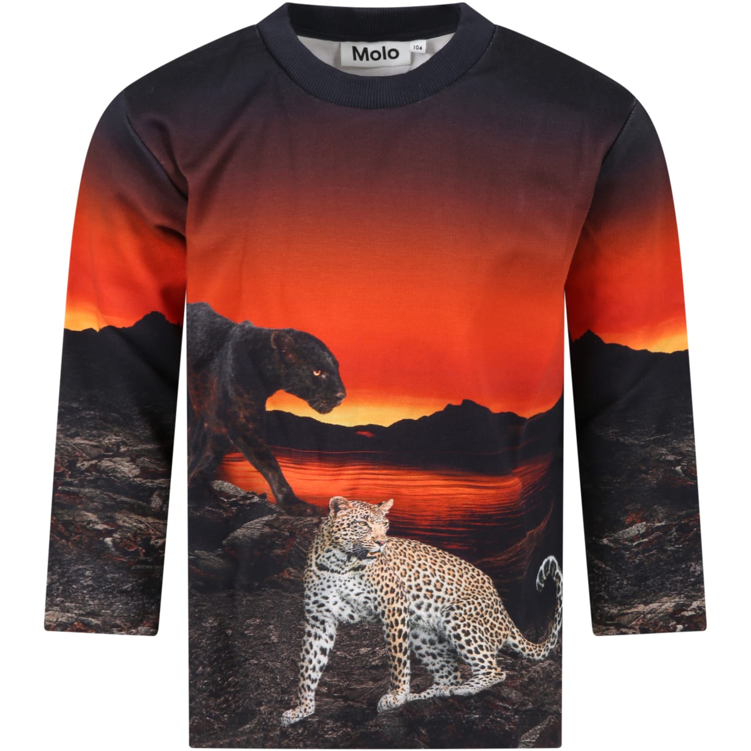 Molo Multicolor Sweatshirt For Kids With Tigers
