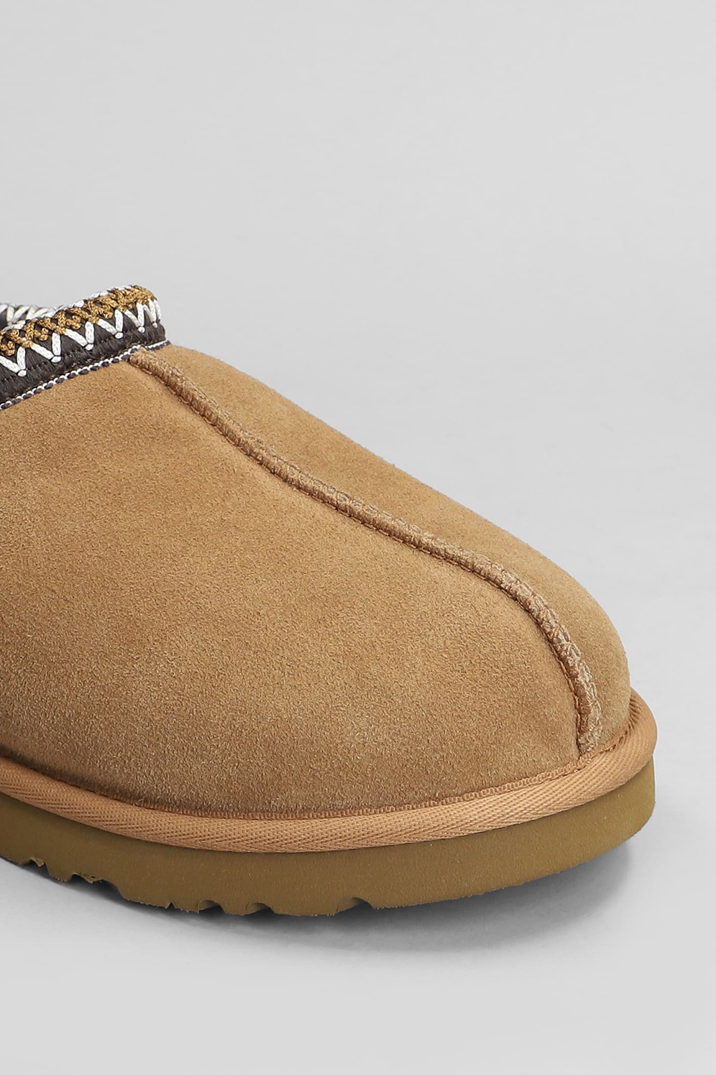 Shop Ugg Tasman Slipper-mule In Leather Color Suede