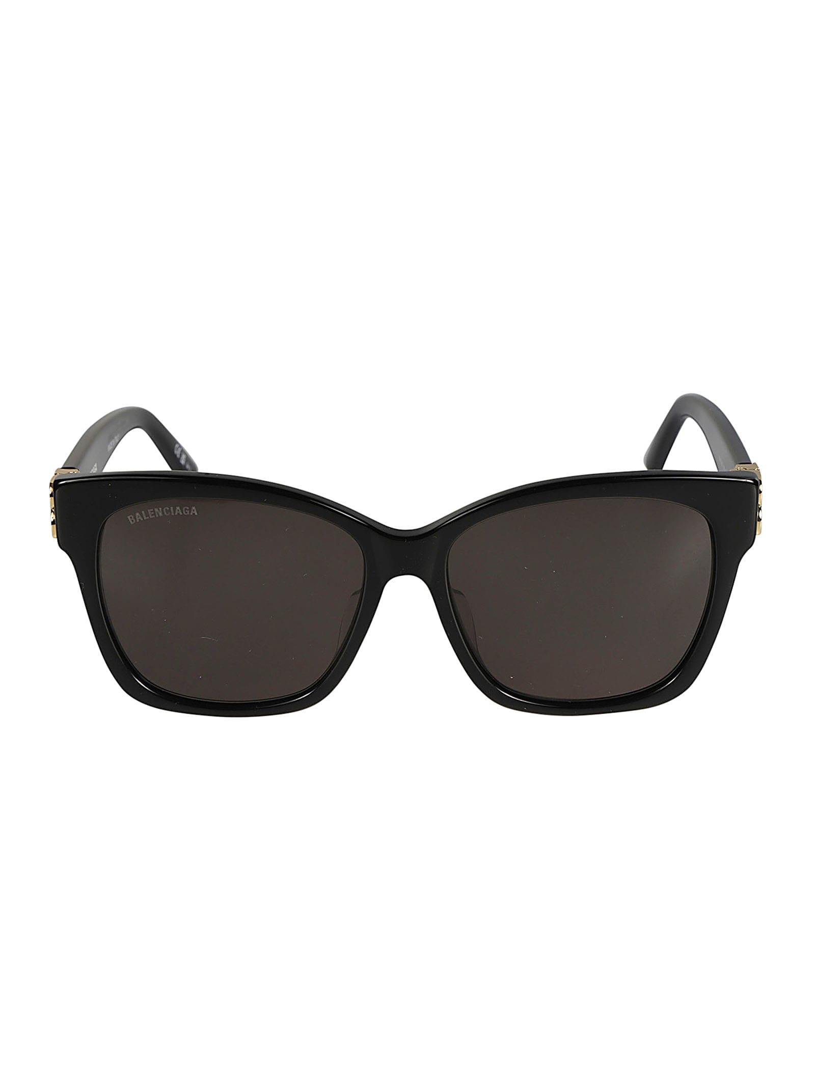 Balenciaga Bb Hinge Sunglasses In Black/gold/grey