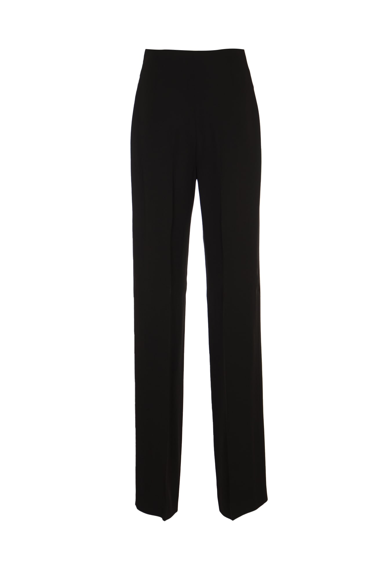 Shop Alberta Ferretti Straight Fitted Trousers In Black