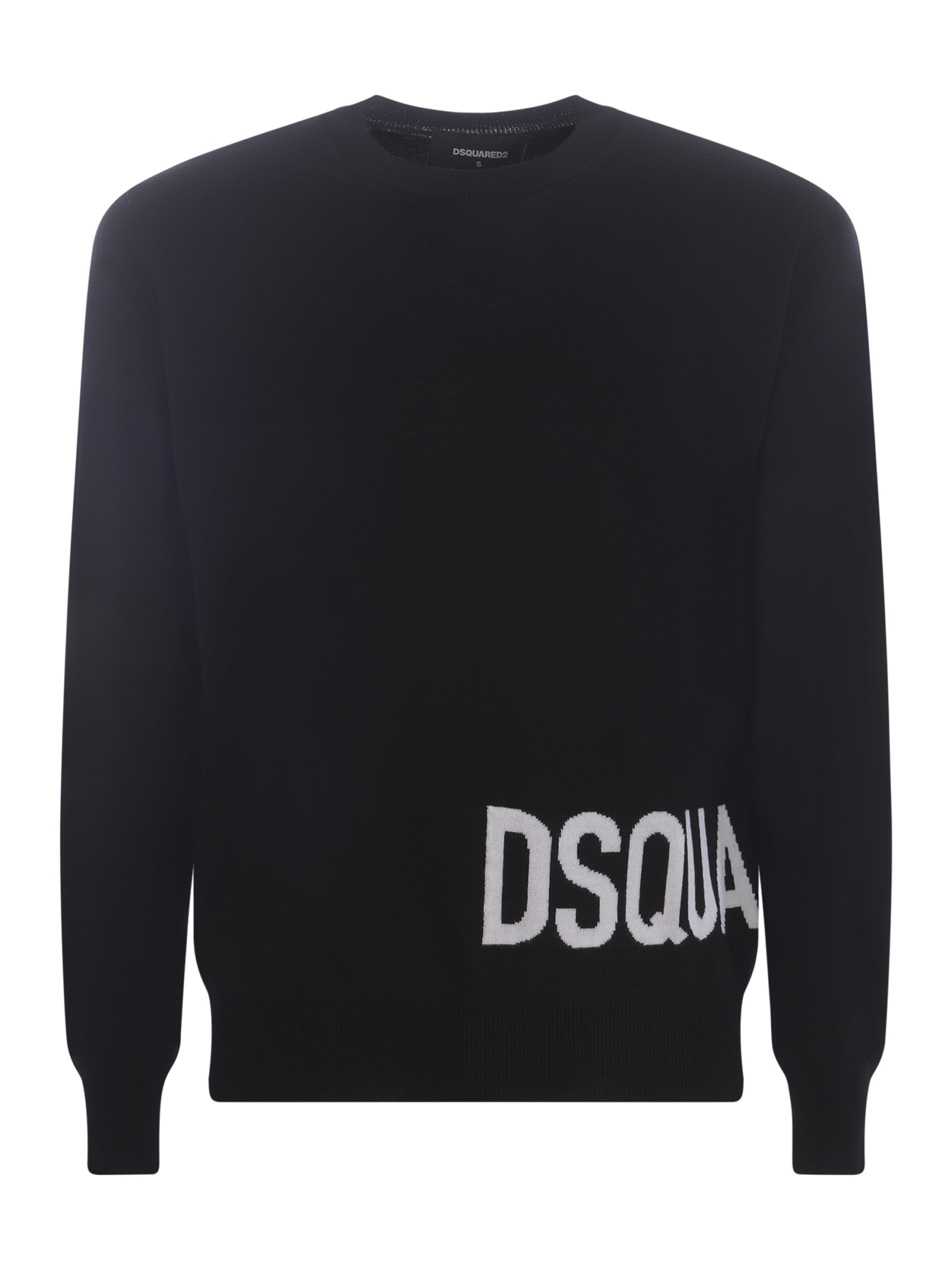 Shop Dsquared2 Sweater  In Virgin Wool In Black