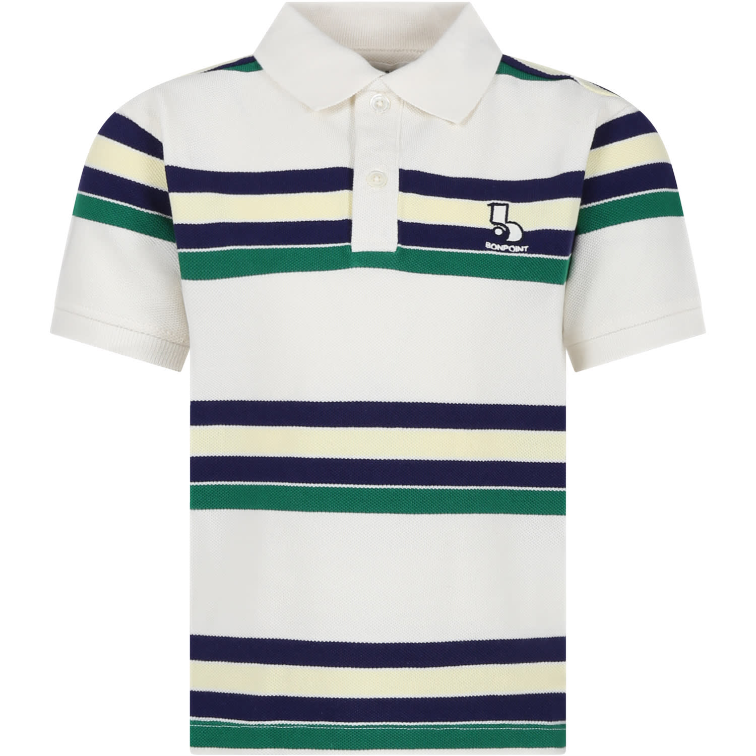 Bonpoint Kids' Ivory Shirt For Boy With Logo In White