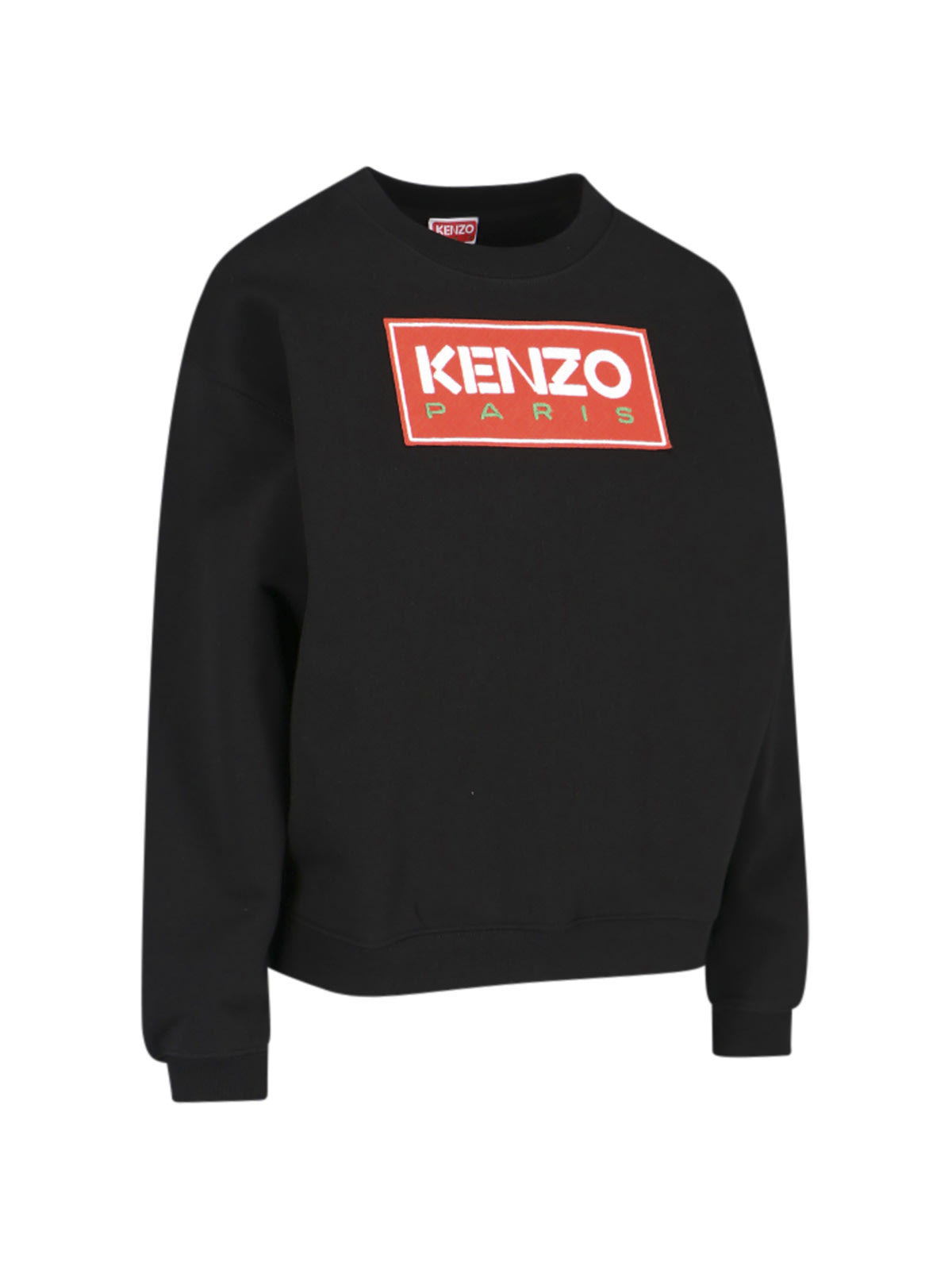 Shop Kenzo Logo Crewneck Sweatshirt In Black