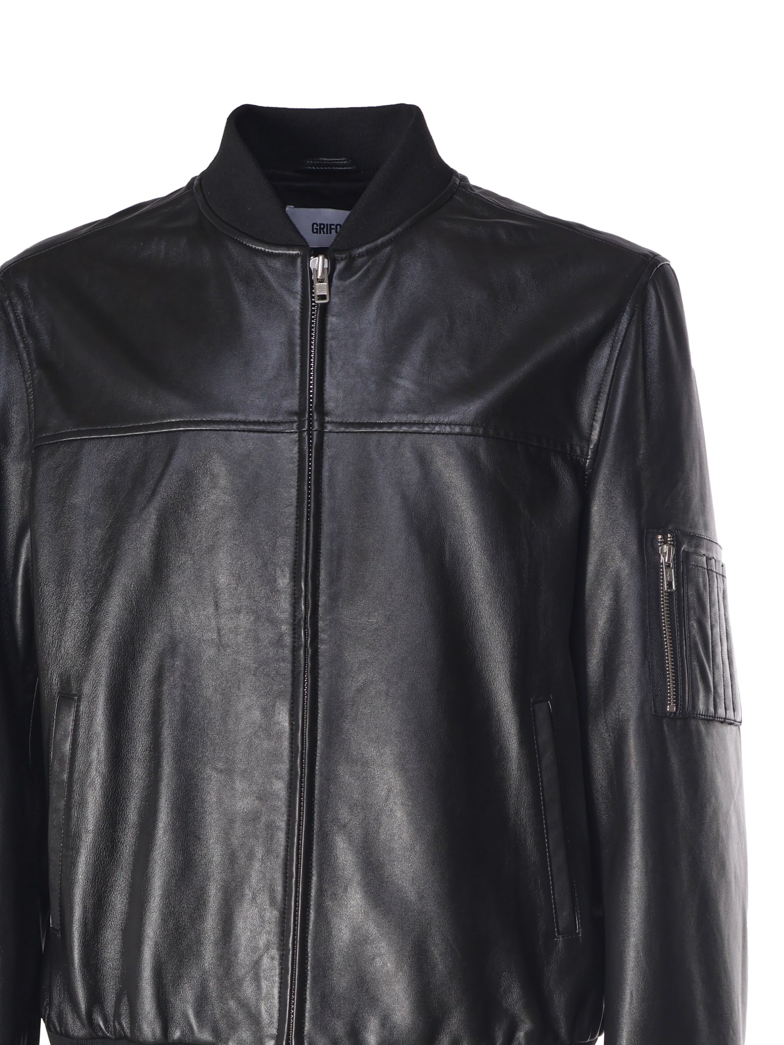 Shop Mauro Grifoni Cowskin Jacket In Black