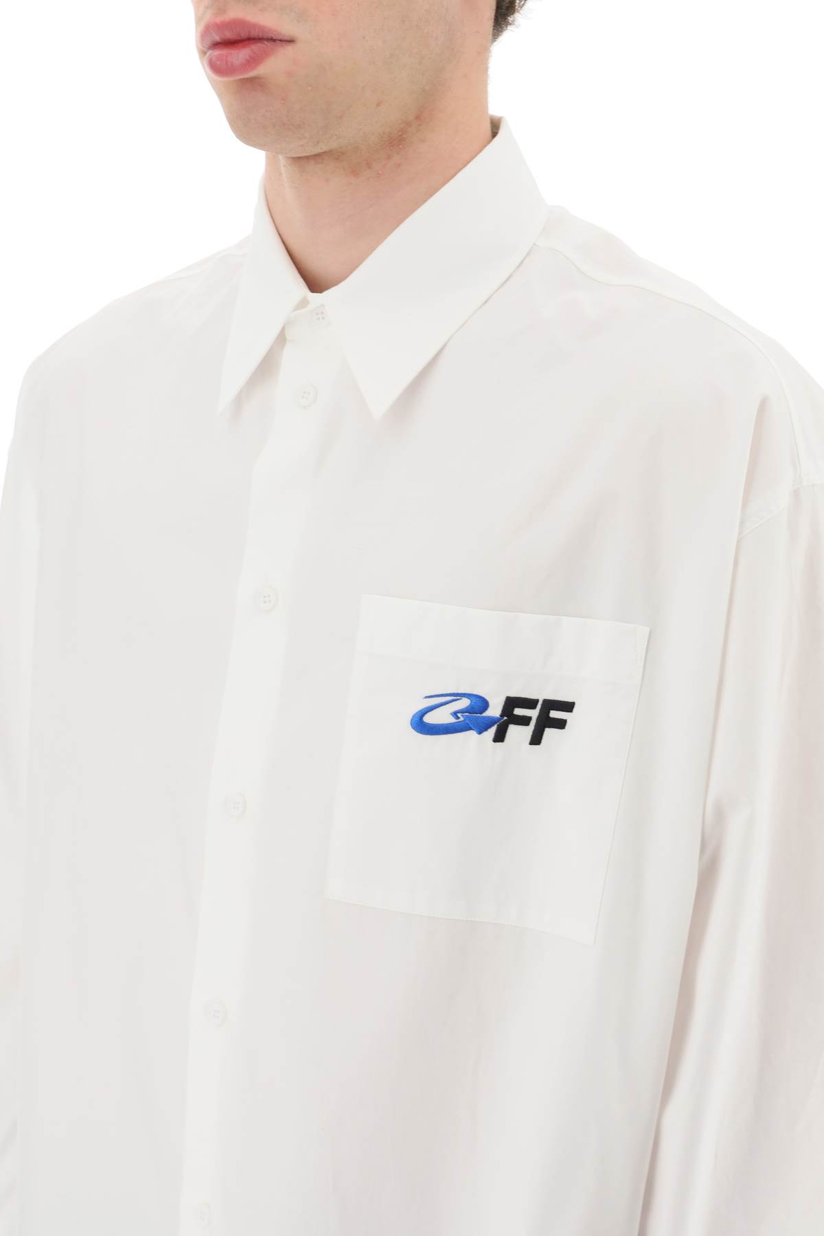 OFF-WHITE EXACT OPPOSITE COTTON OVERSHIRT