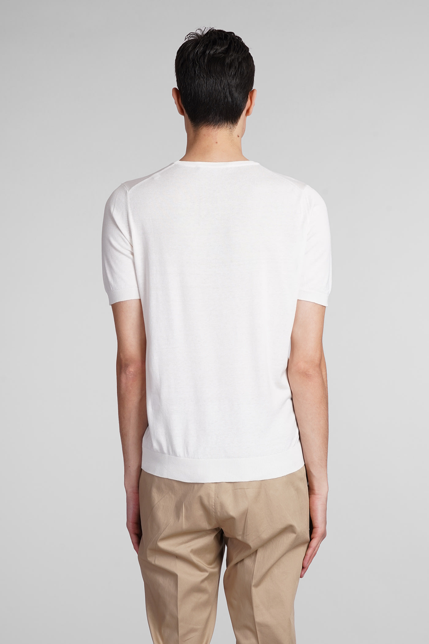 Shop Tagliatore Josh T-shirt In White Silk