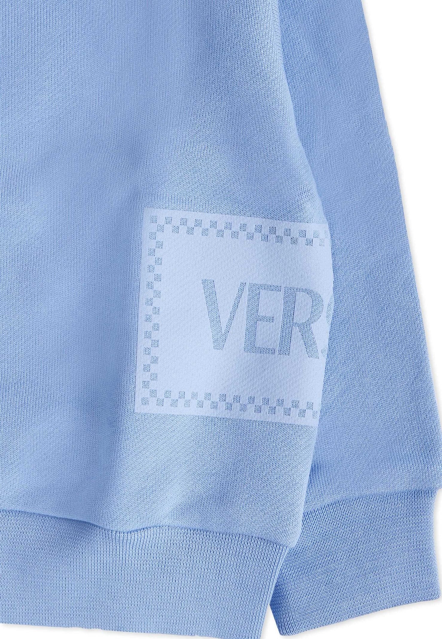 Versace Light Blue Sweatshirt With 90 Vintage Logo For Baby Boy In Blue