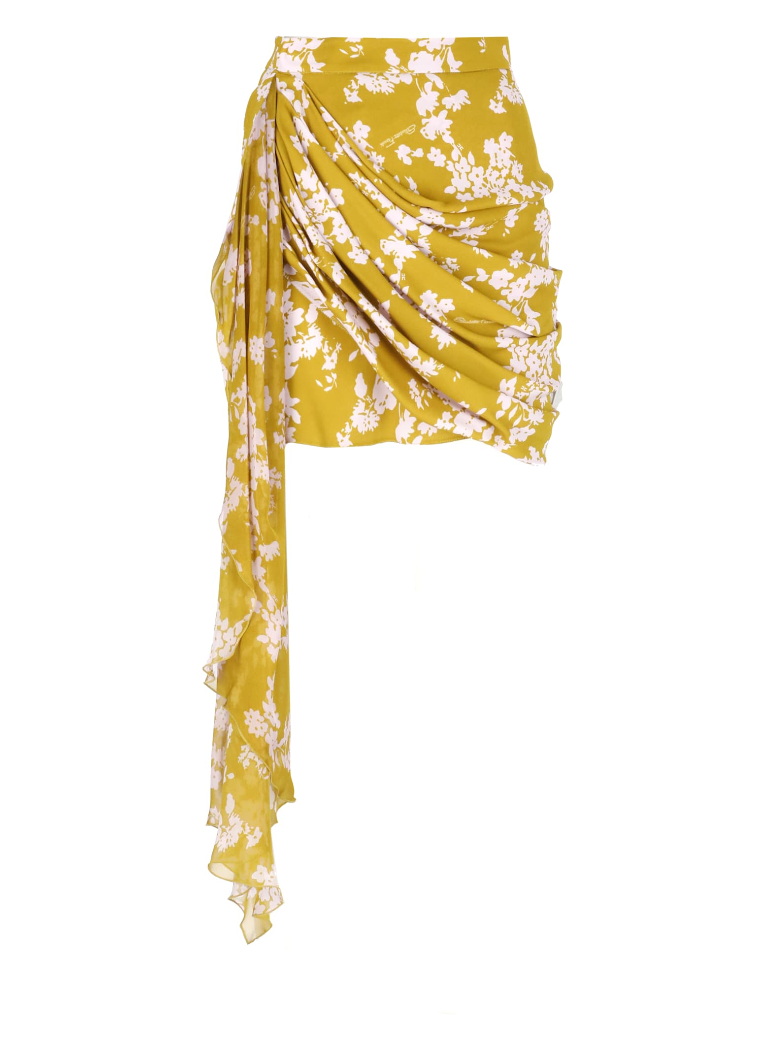 Elisabetta Franchi Viscose Skirt In Yellow