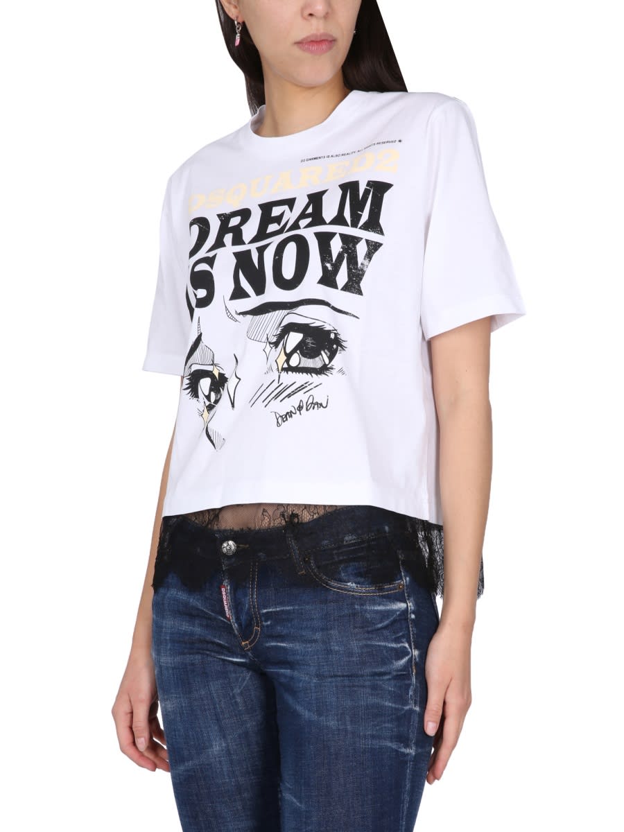 Shop Dsquared2 T-shirt With Logo In White