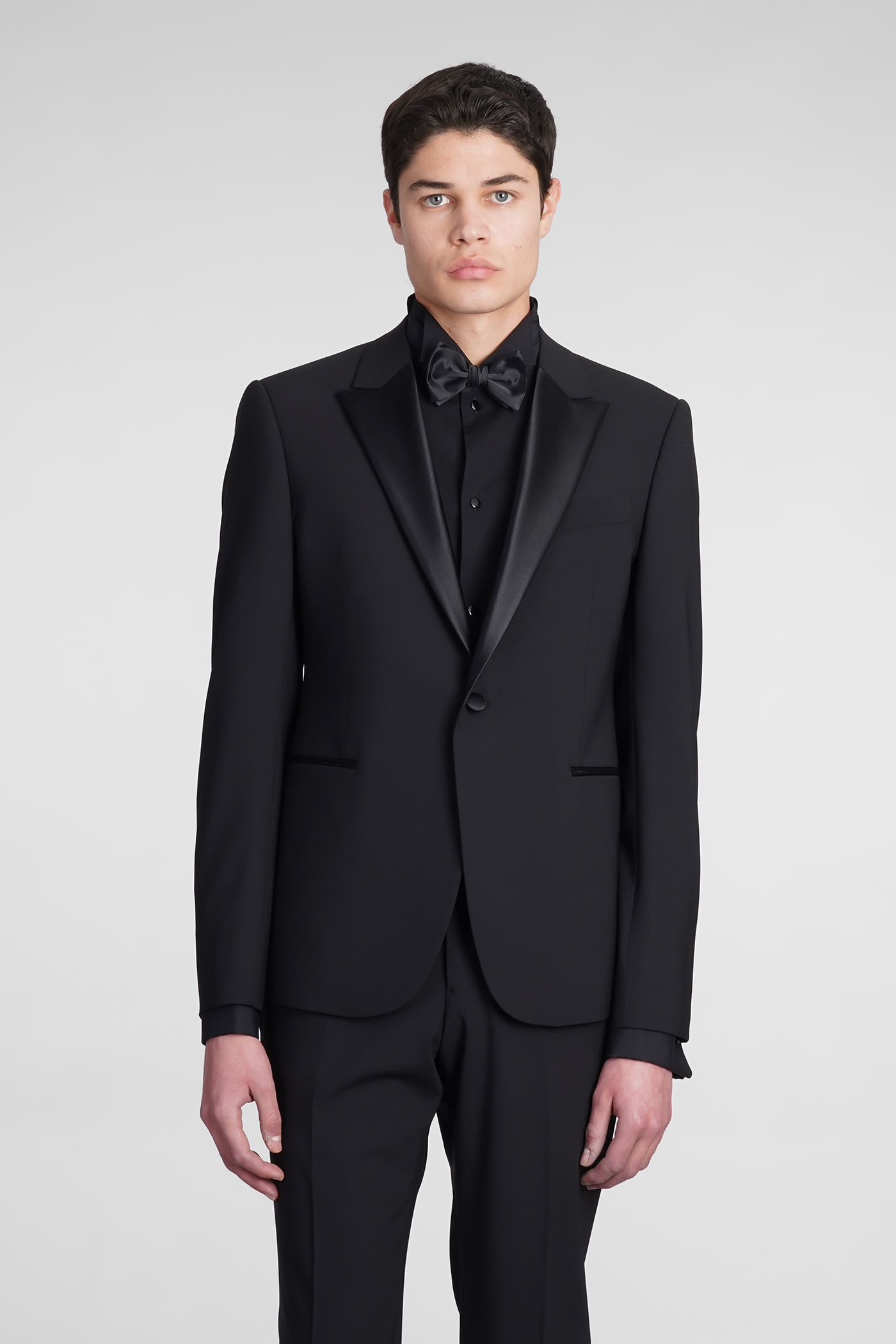 Shop Emporio Armani Dress In Black Wool