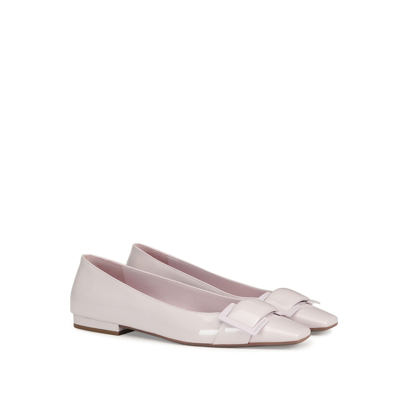 Shop Sergio Rossi Leather Ballerina Flats In Pink