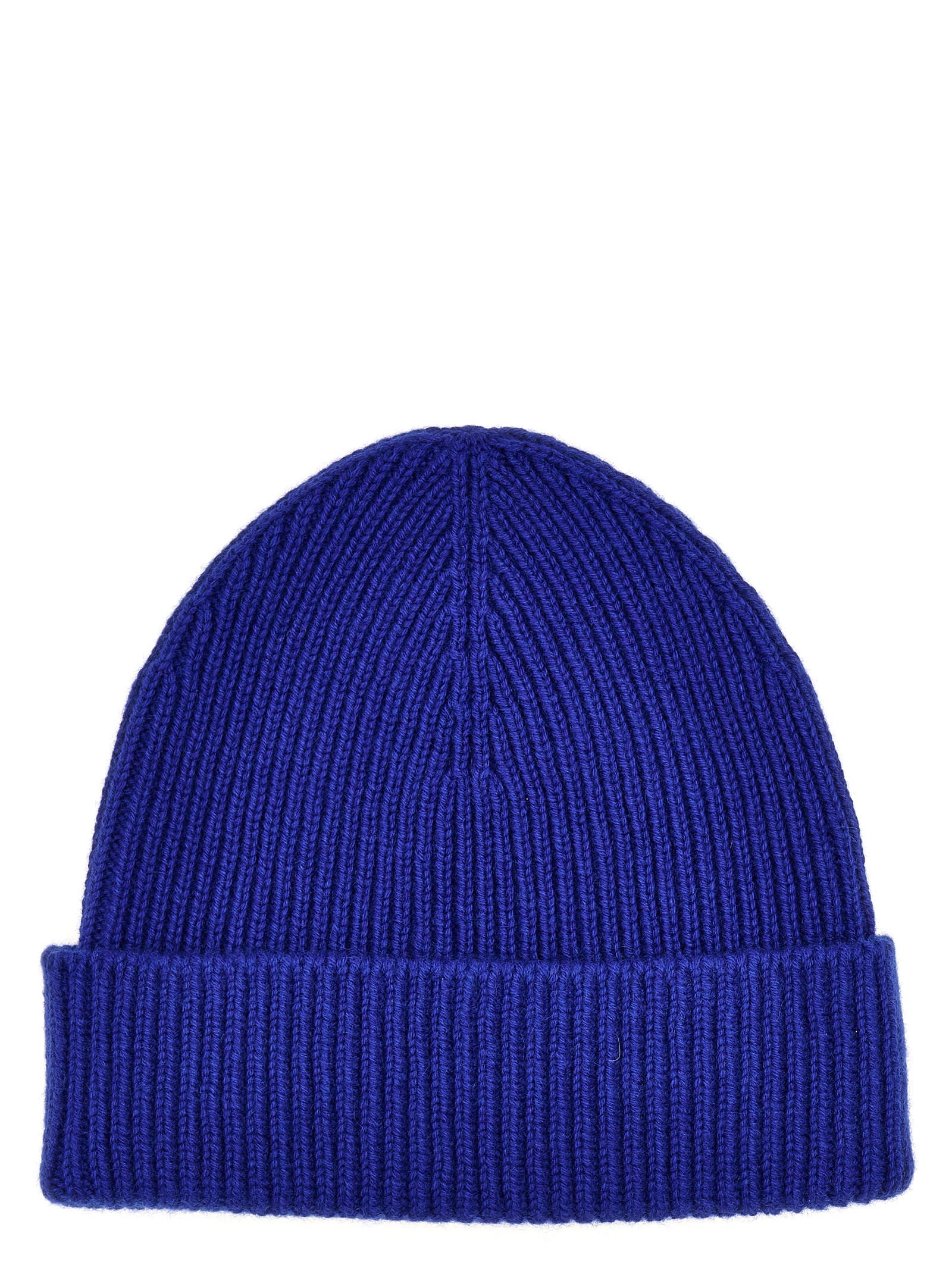 Shop Burberry Equestrian Knight Design Beanie In Blue