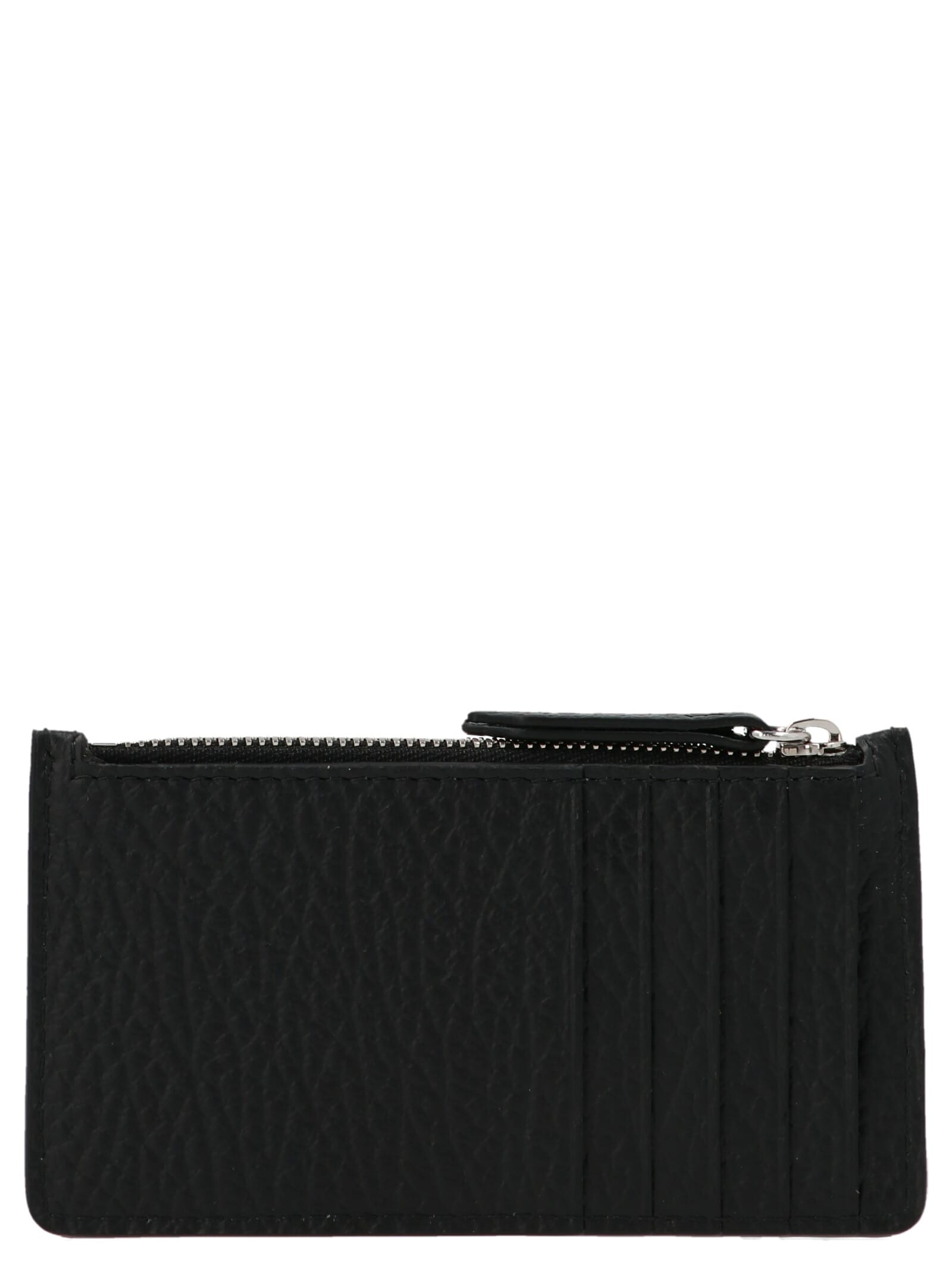 Shop Maison Margiela Zipped Cardholder In Black