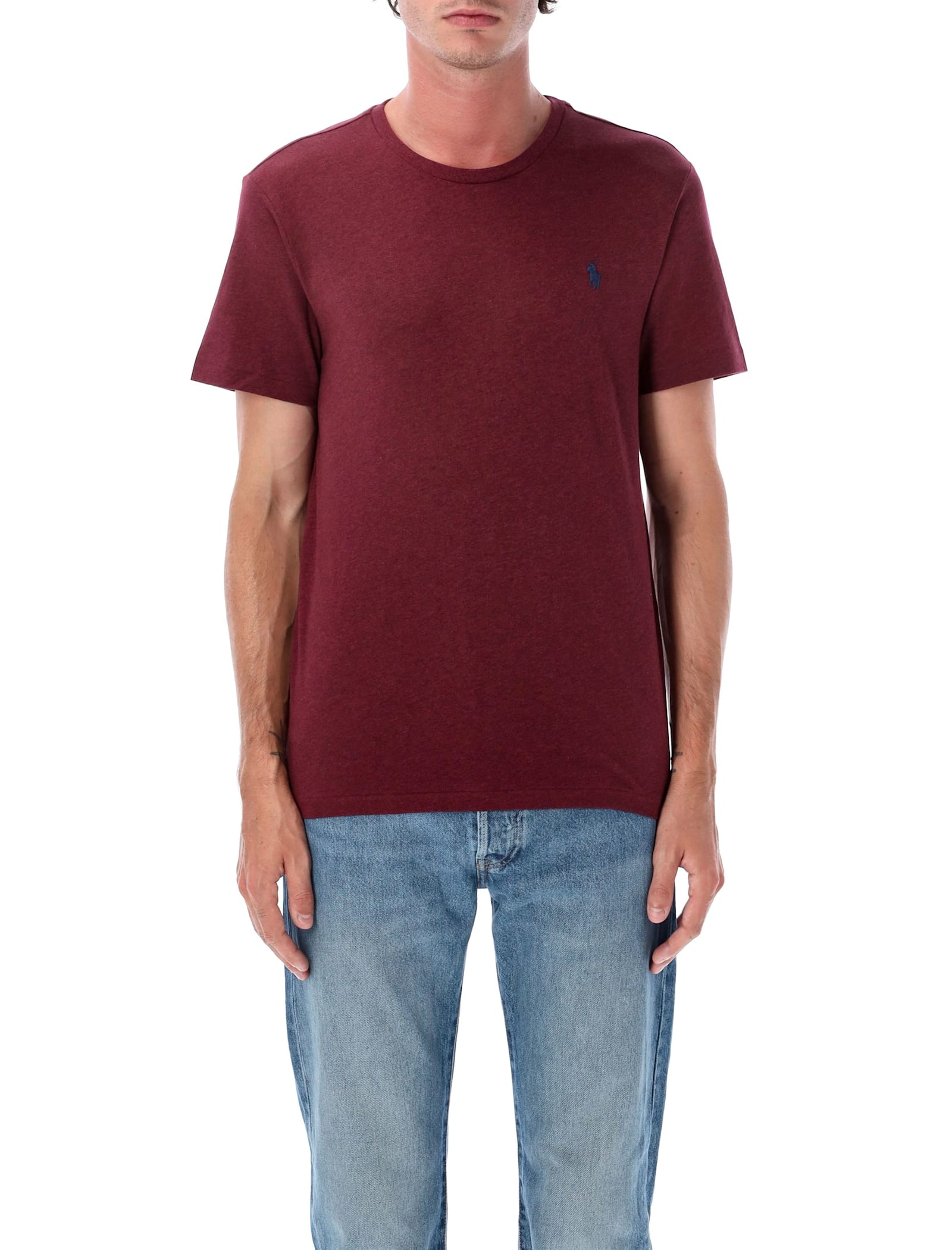 Polo Ralph Lauren Cotton T-shirt In Burgundy