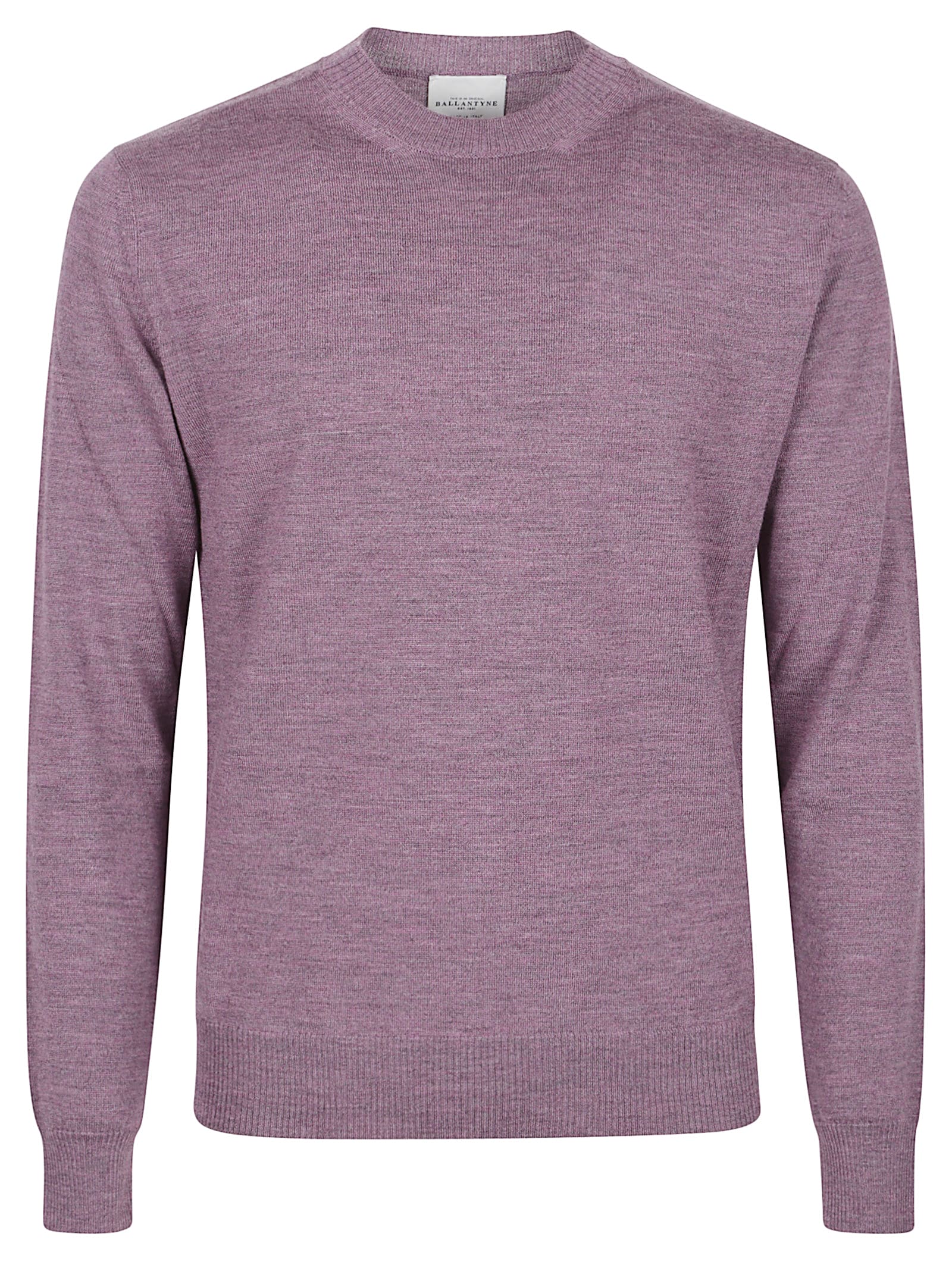 Ballantyne Plain Round Neck Sweater In Purple