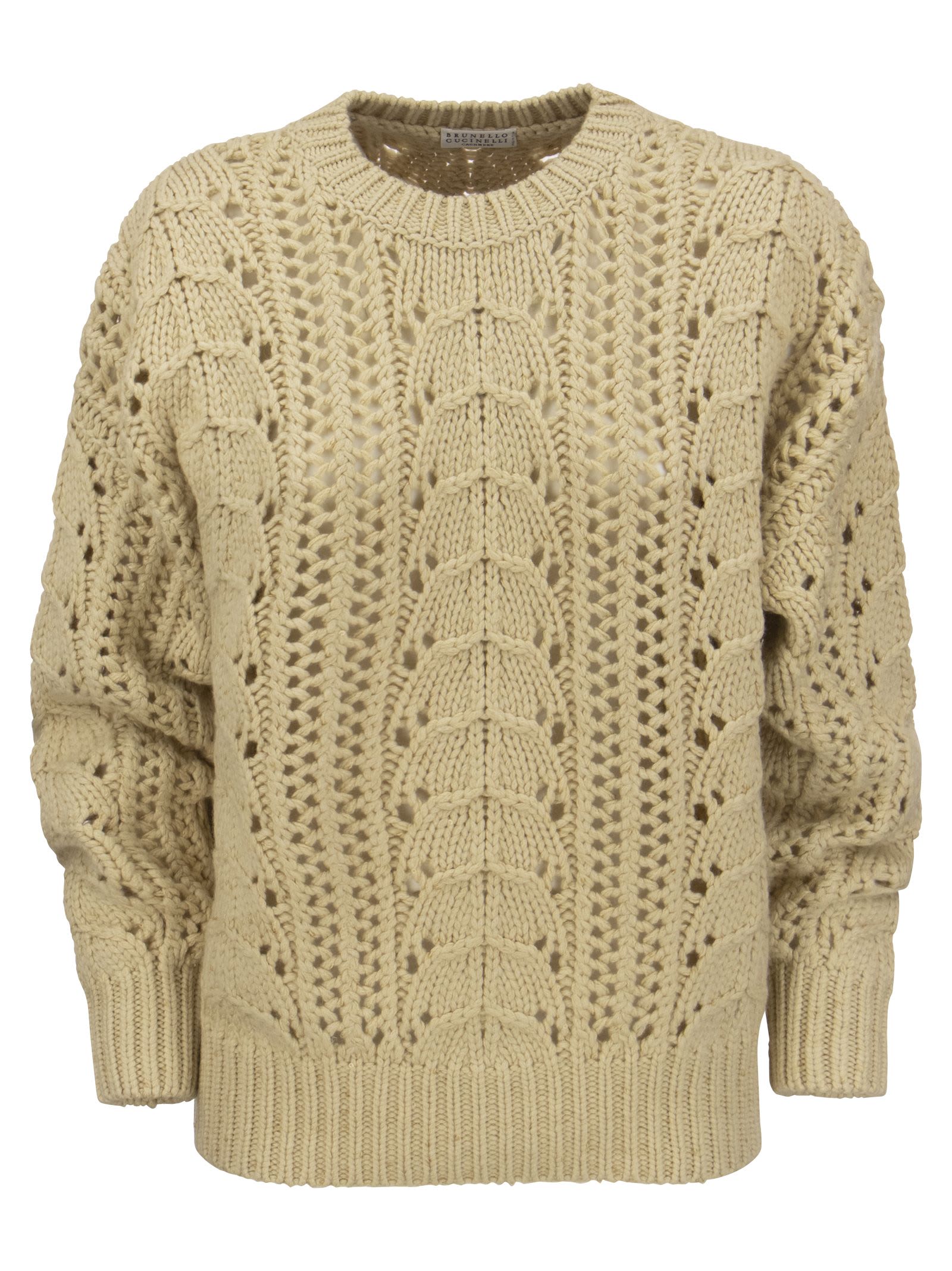 Brunello Cucinelli Dazzling Cable Cashmere And Silk Sweater