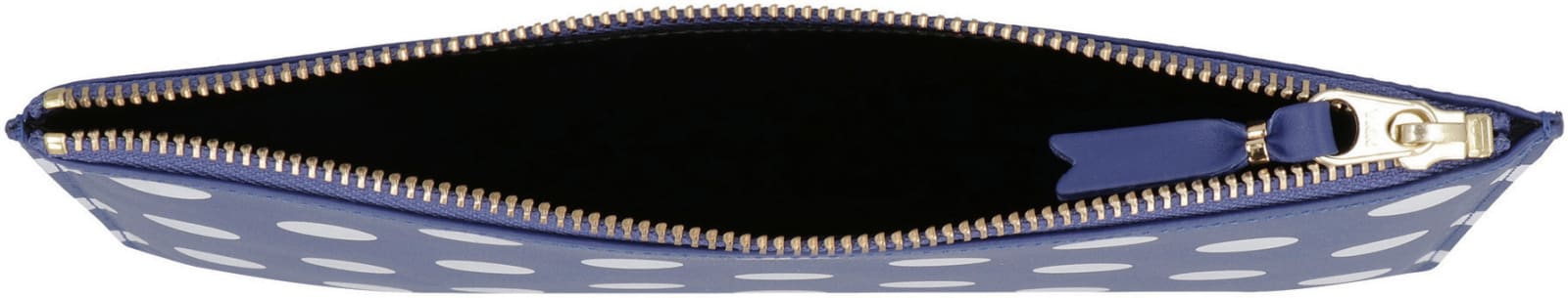 Comme Des Garçons Printed Leather Flat Pouch In Blue