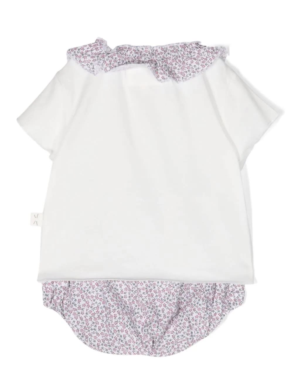 Shop Teddy &amp; Minou Pink And White Flower Print Set In Multicolour