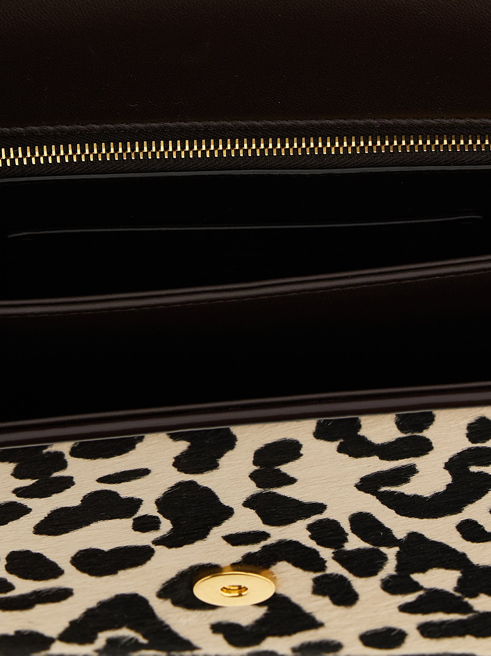 Valentino Garavani Vain Small Cow-print Leather And Calf-hair Shoulder Bag In Multi