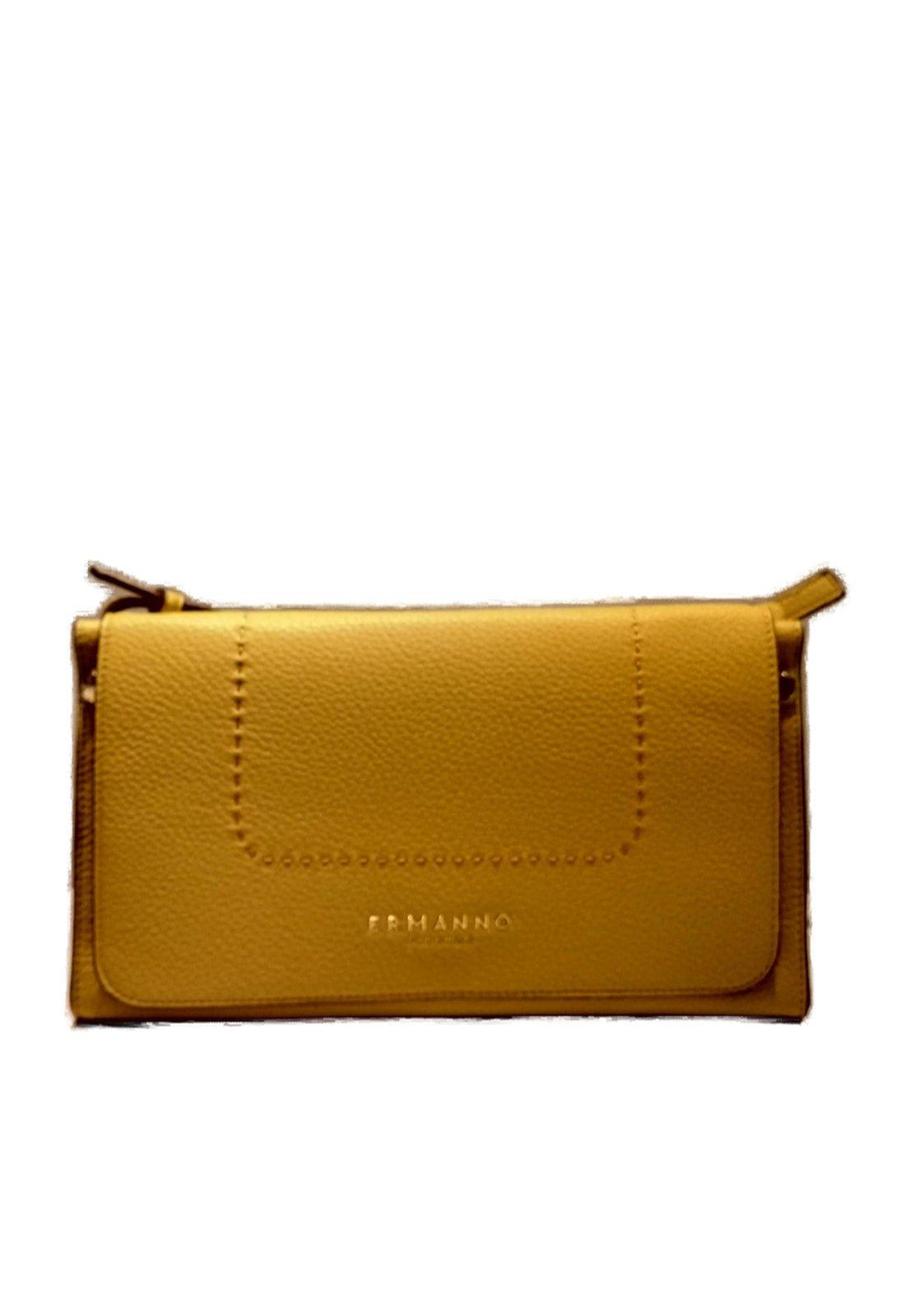 Shop Ermanno Scervino Logo-printed Shoulder Bag In Yellow