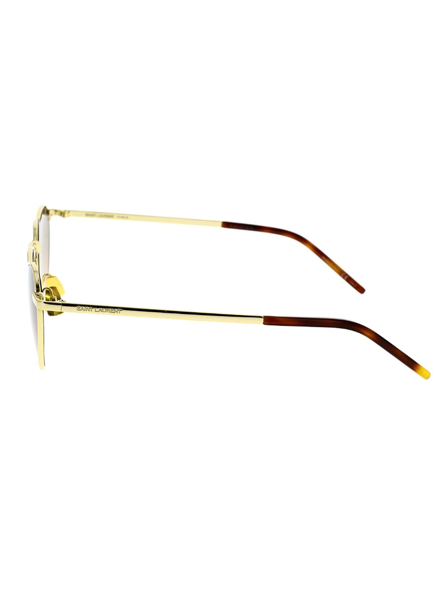 Saint Laurent Sl 301 Loulou Sunglasses In 015 Gold Gold Brown