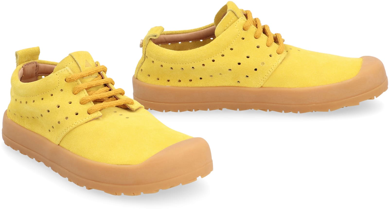 Volta Suede Low-top Sneakers In Yellow