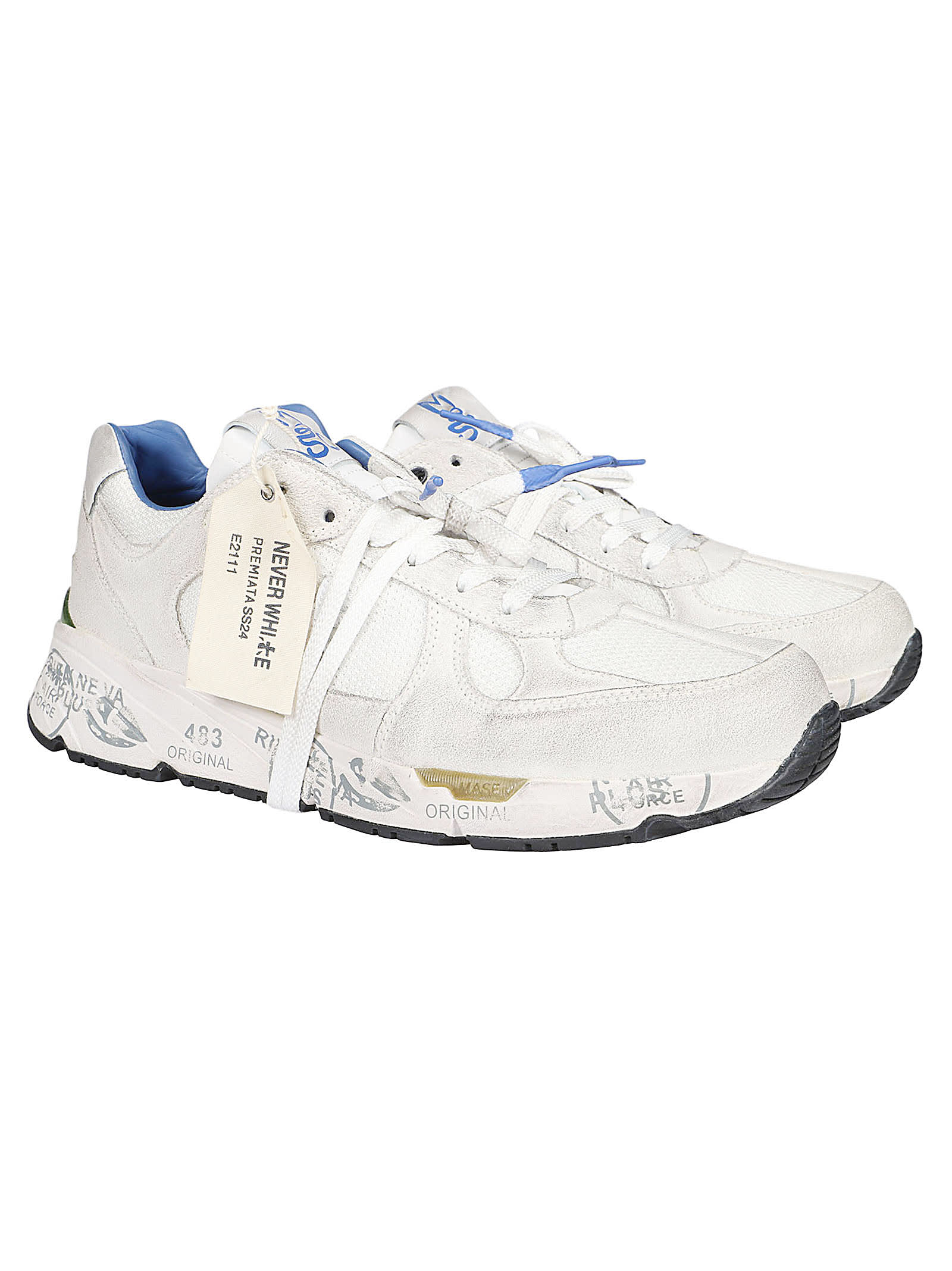 Shop Premiata Mase Sneakers In Bianco