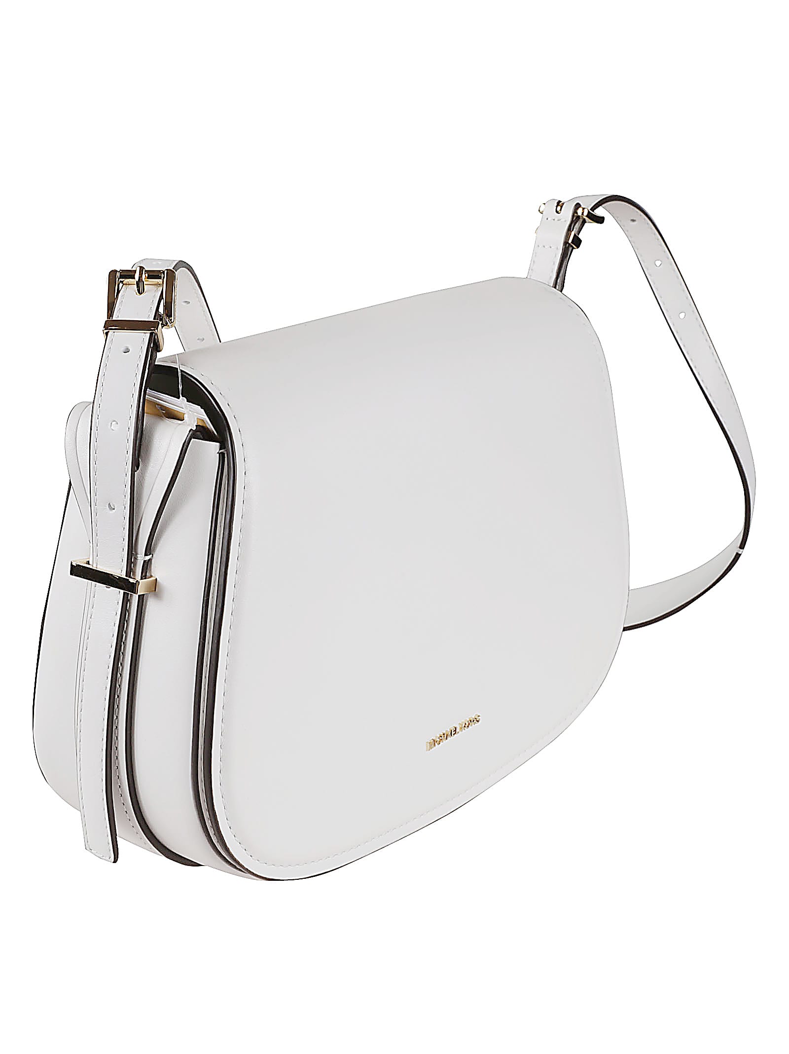 Michael Kors Medium Flam Messenger Bag In Optic White