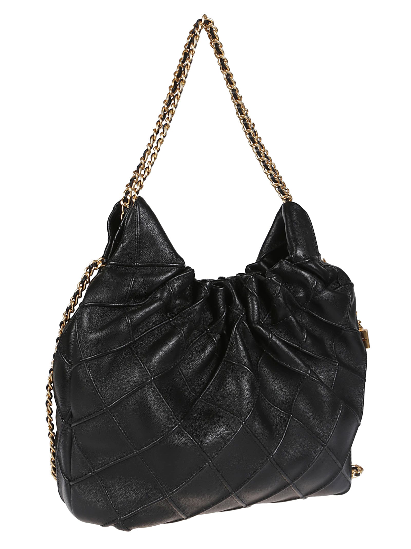 Tory Burch Fleming Mini Hobo Bag In Black