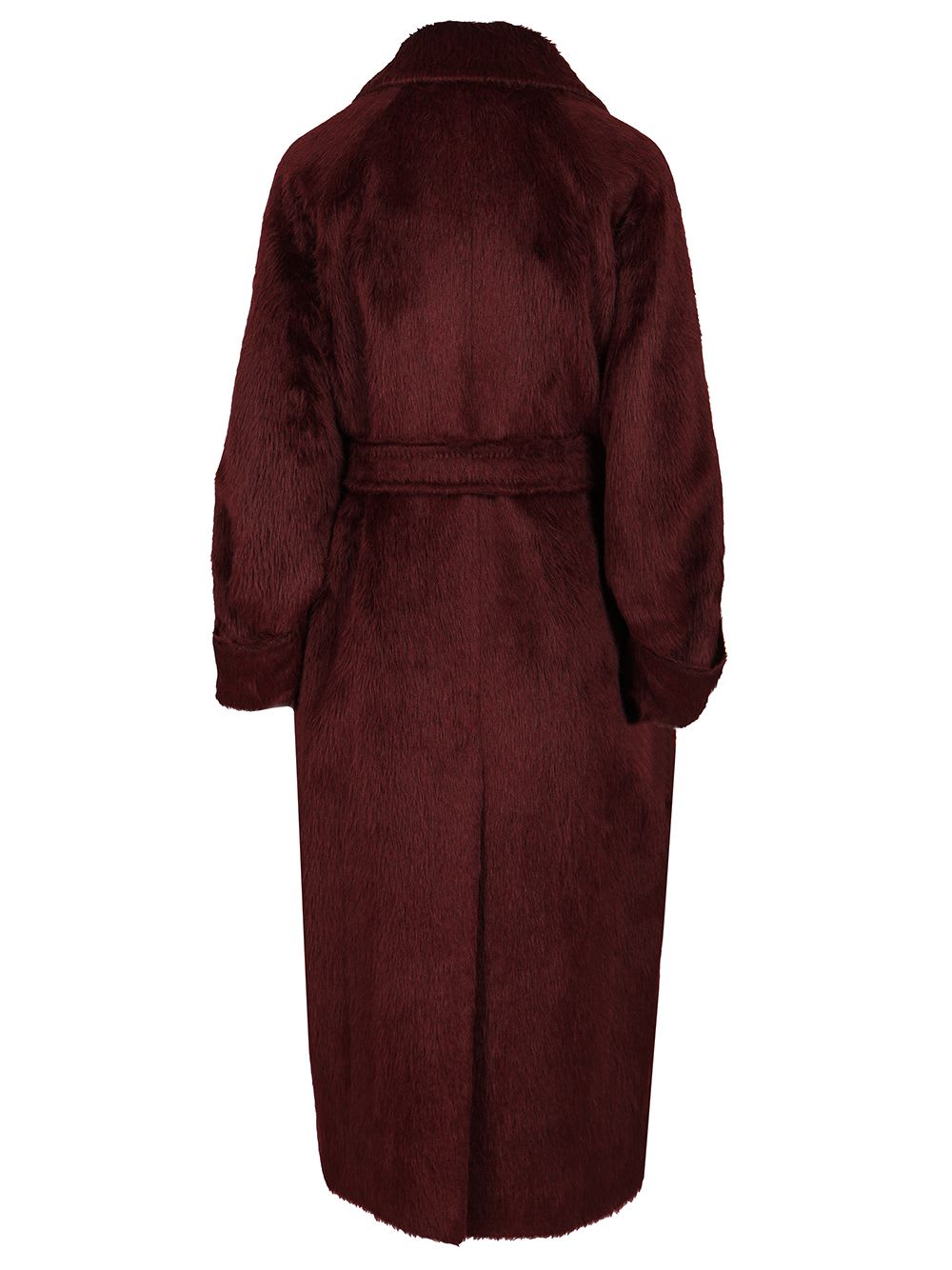 Max Mara Long Coat In Alpaca And Wool In Brown