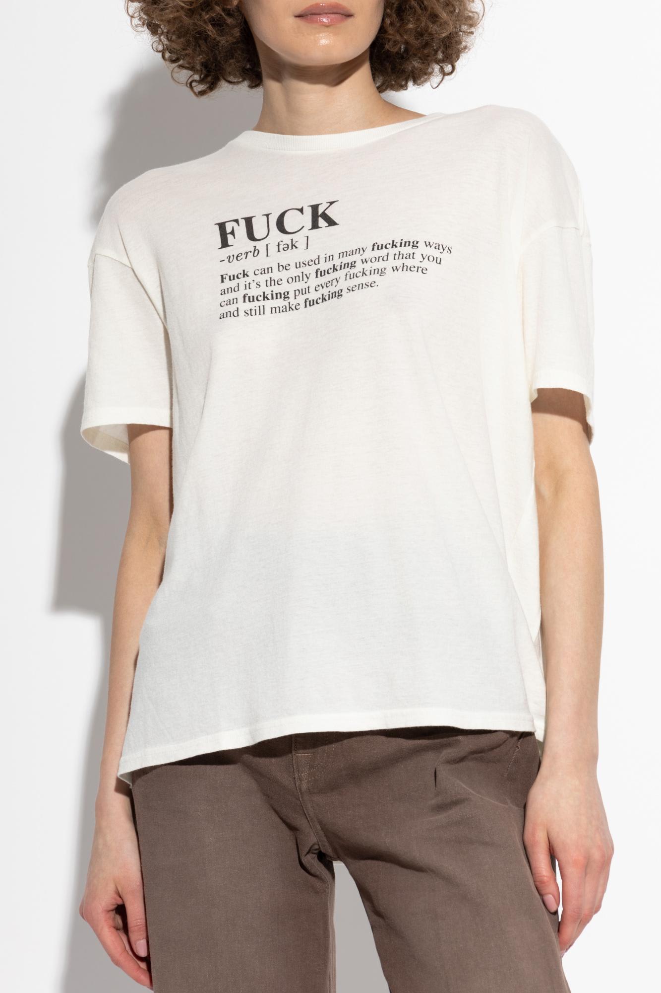 R13 T-shirt With Print In White