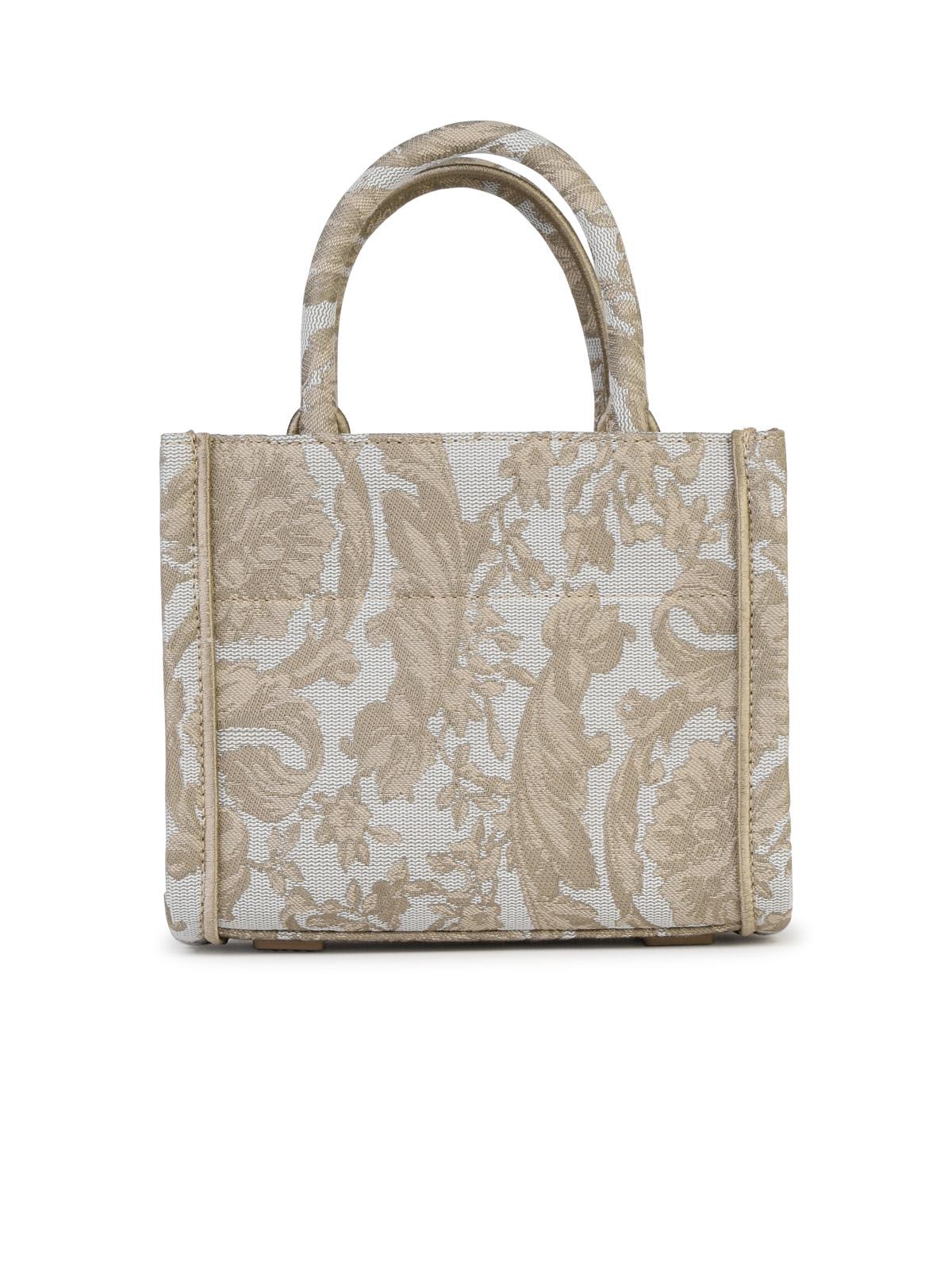 Shop Versace Small Athena Barocco Beige Bag