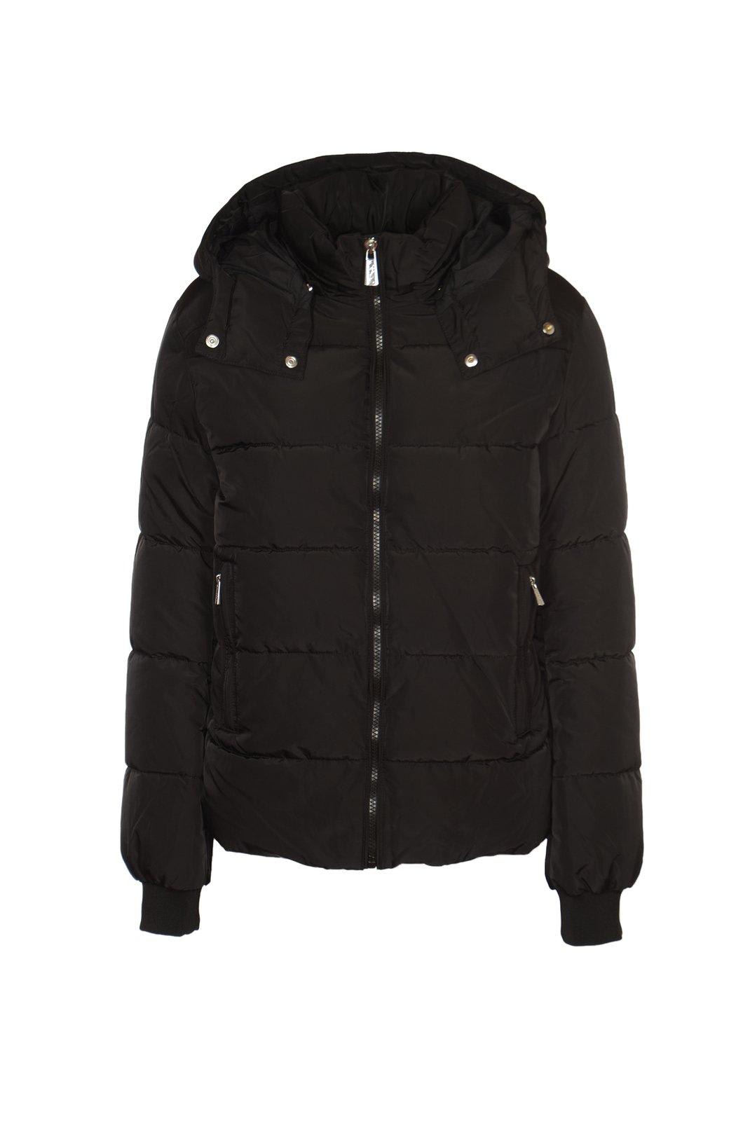 Shop Moschino Zip-up Padded Hooded Jacket